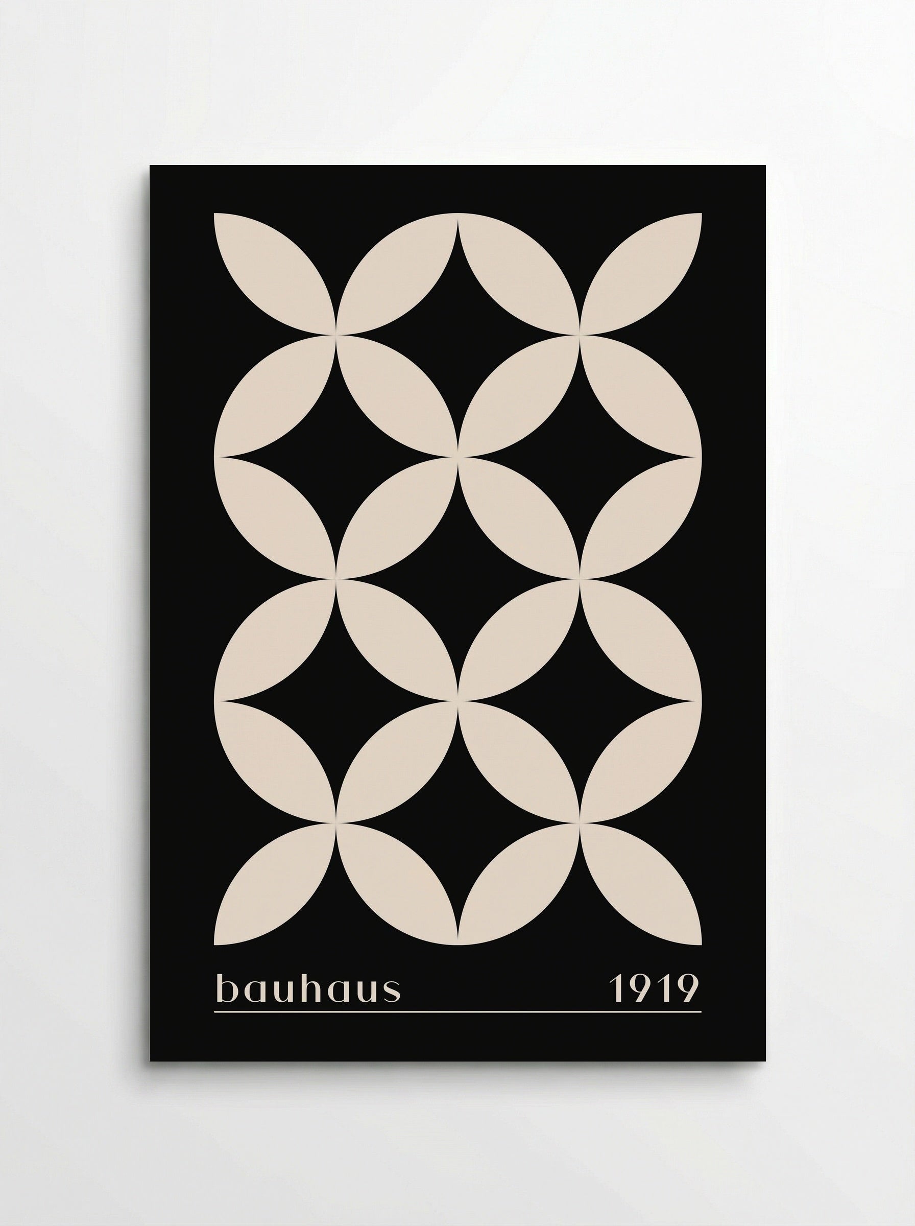 Bauhaus Petal Matrix in Black (1919) - Poster