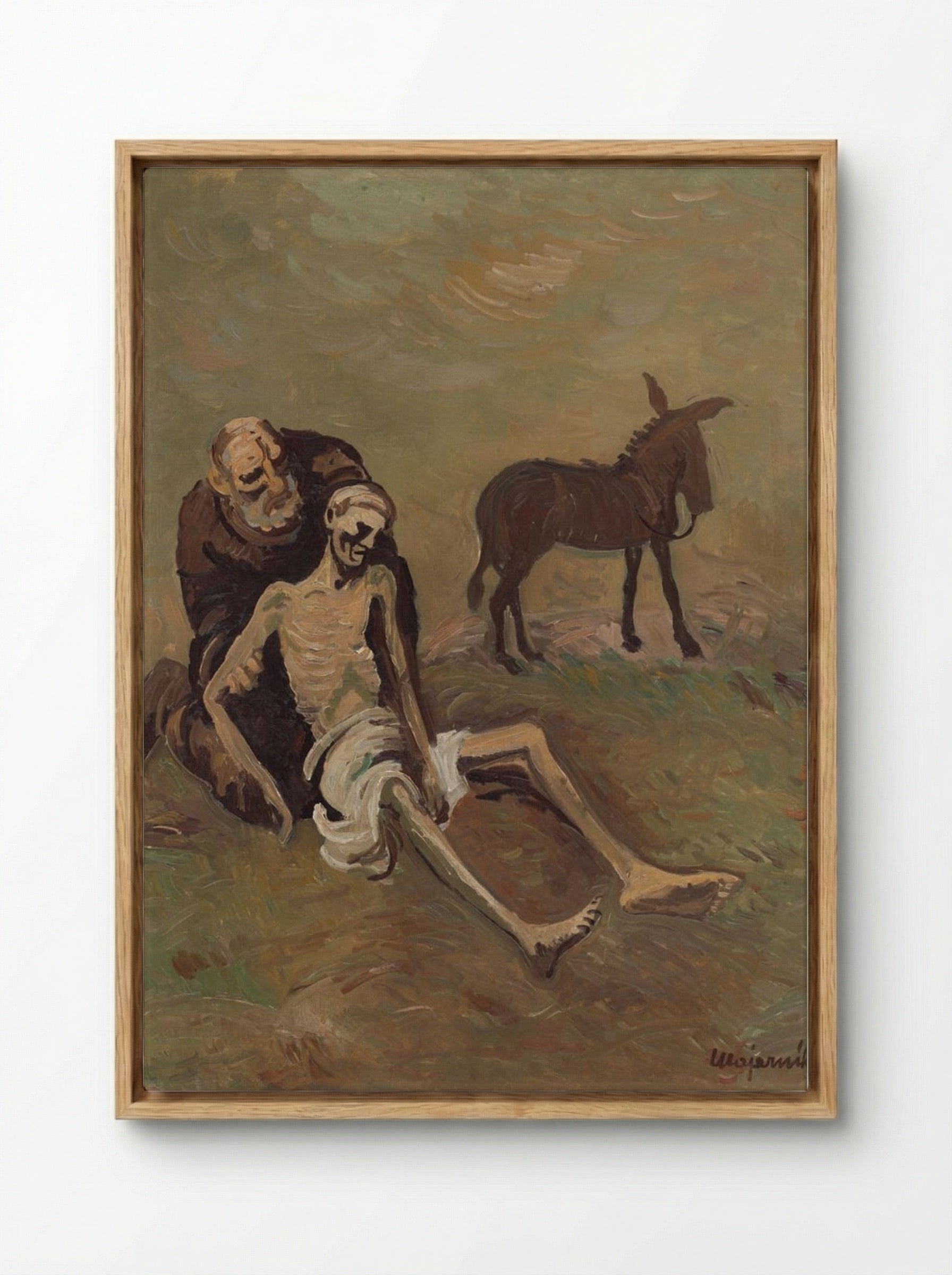 The Good Samaritan - Cyprián Majerník - Framed Canvas Wood
