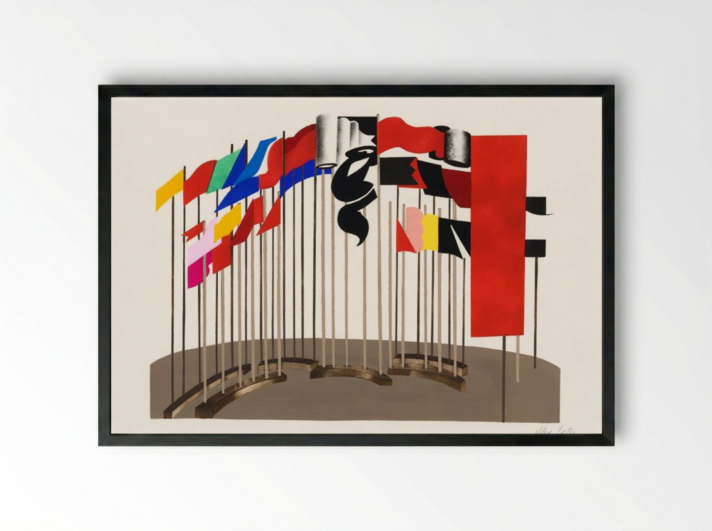 Maquettes de théâtre i.-xv. - Alexandra Exter - Framed Print Black