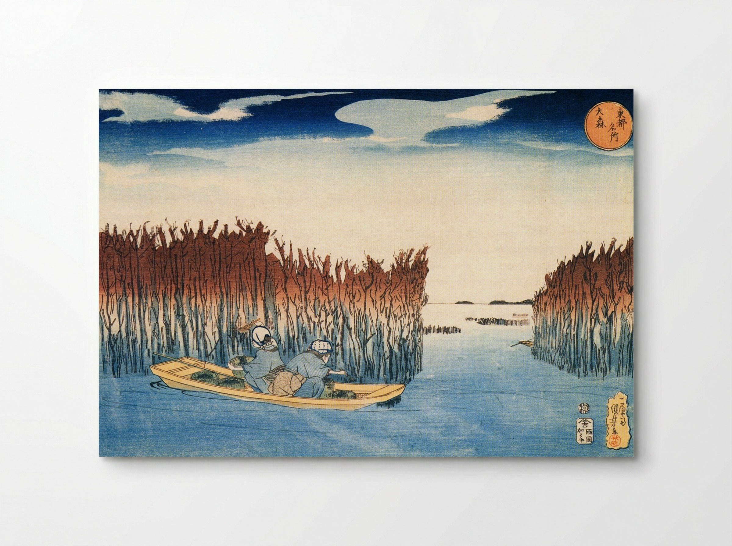 Seaweed Gatherers at Omori - Utagawa Kuniyoshi - Poster