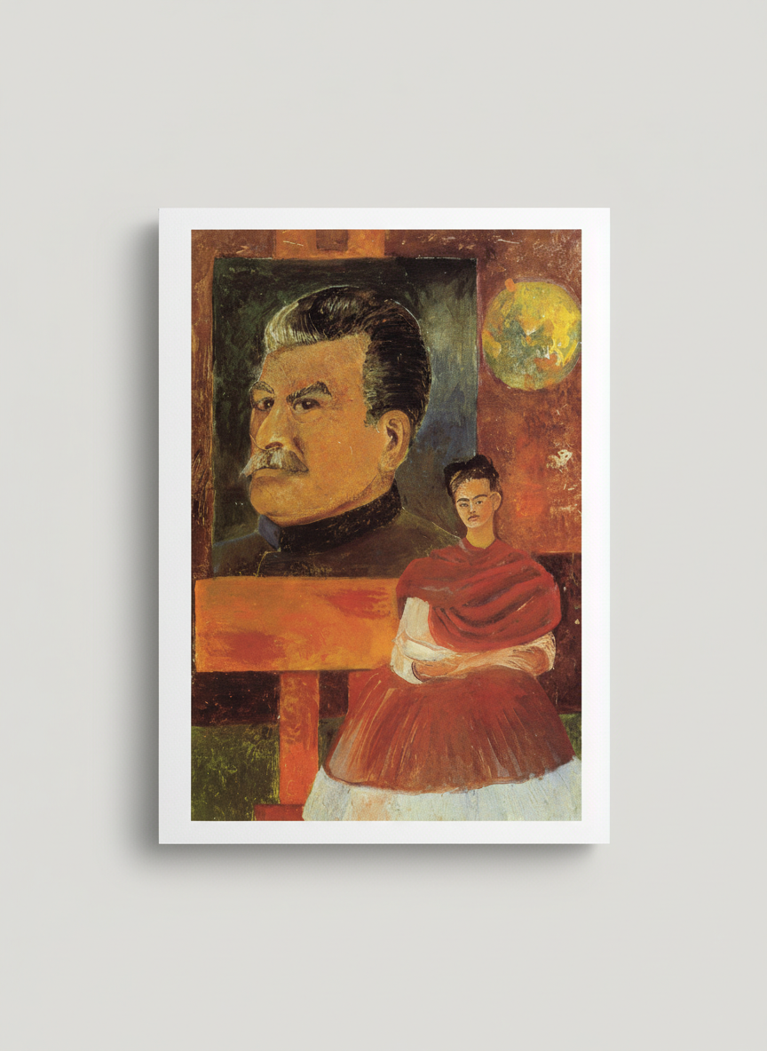 Self-Portrait with Stalin - Frida Kahlo - Poster
