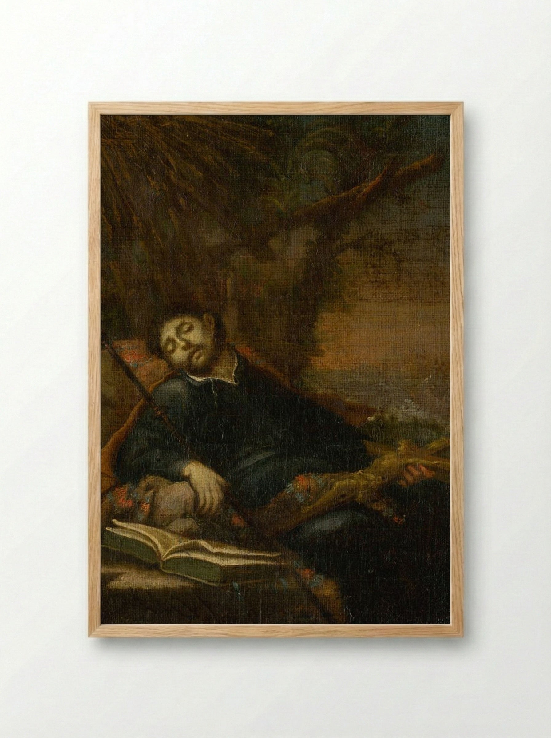 The Death of Saint Francis - Fine Art Print - Framed Print Wood