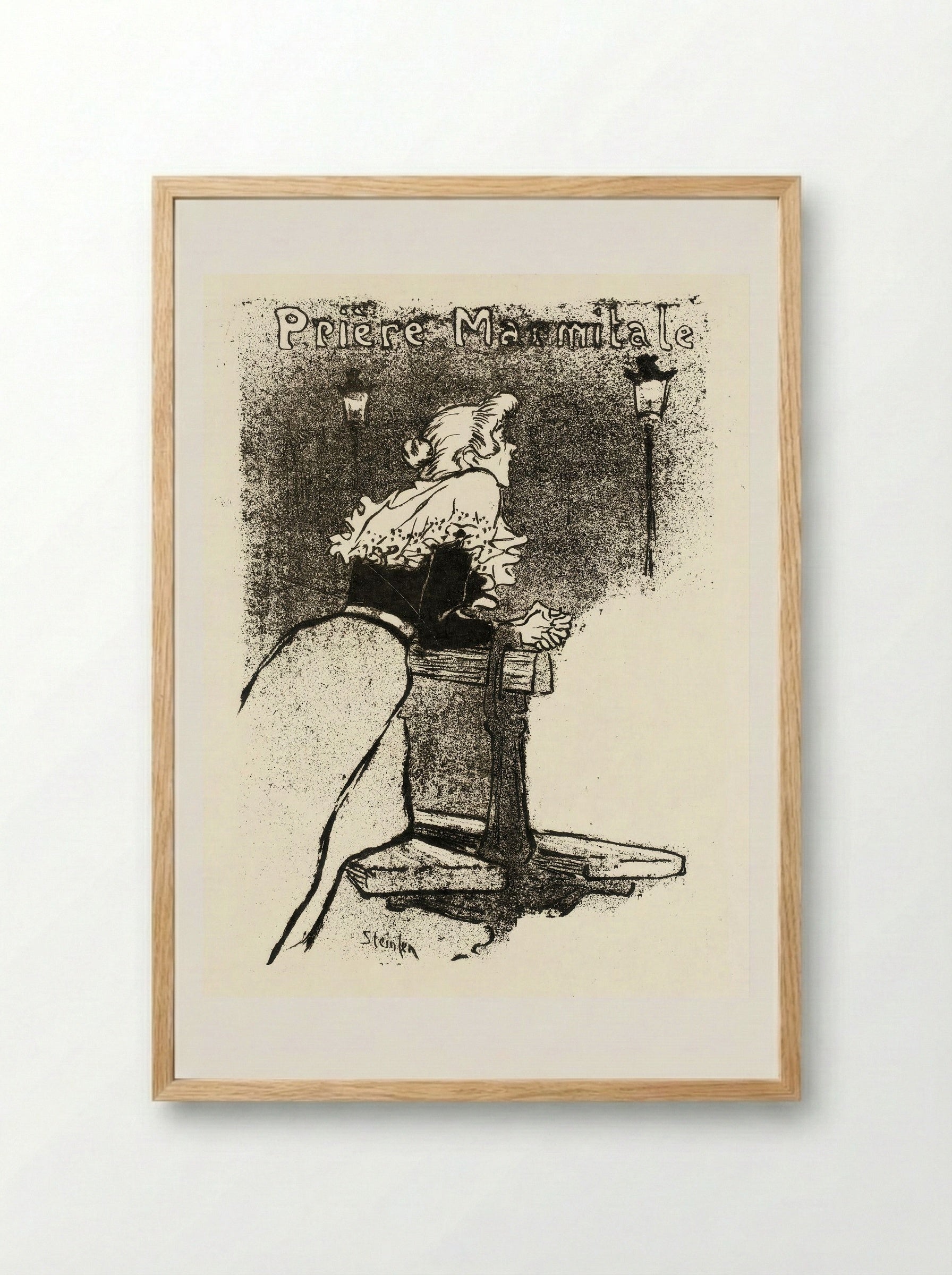 Prière Marmitale - Théophile Alexandre Steinlen - Framed Print Wood