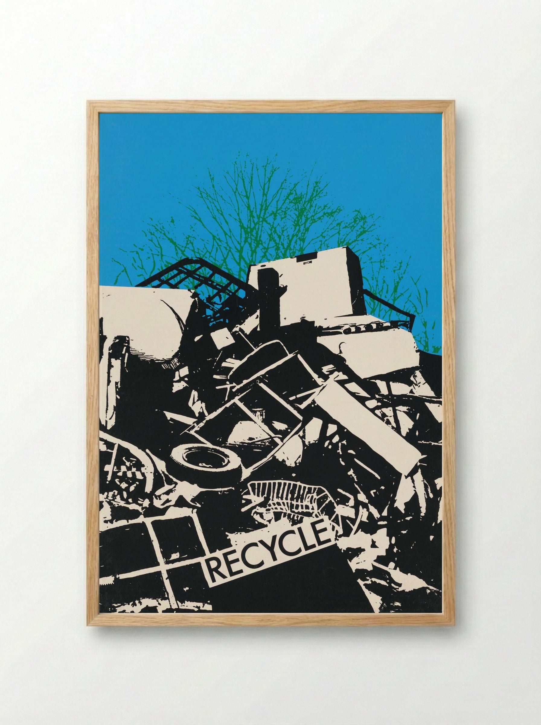 Recycle - Graphic Workshop - Framed Print Wood