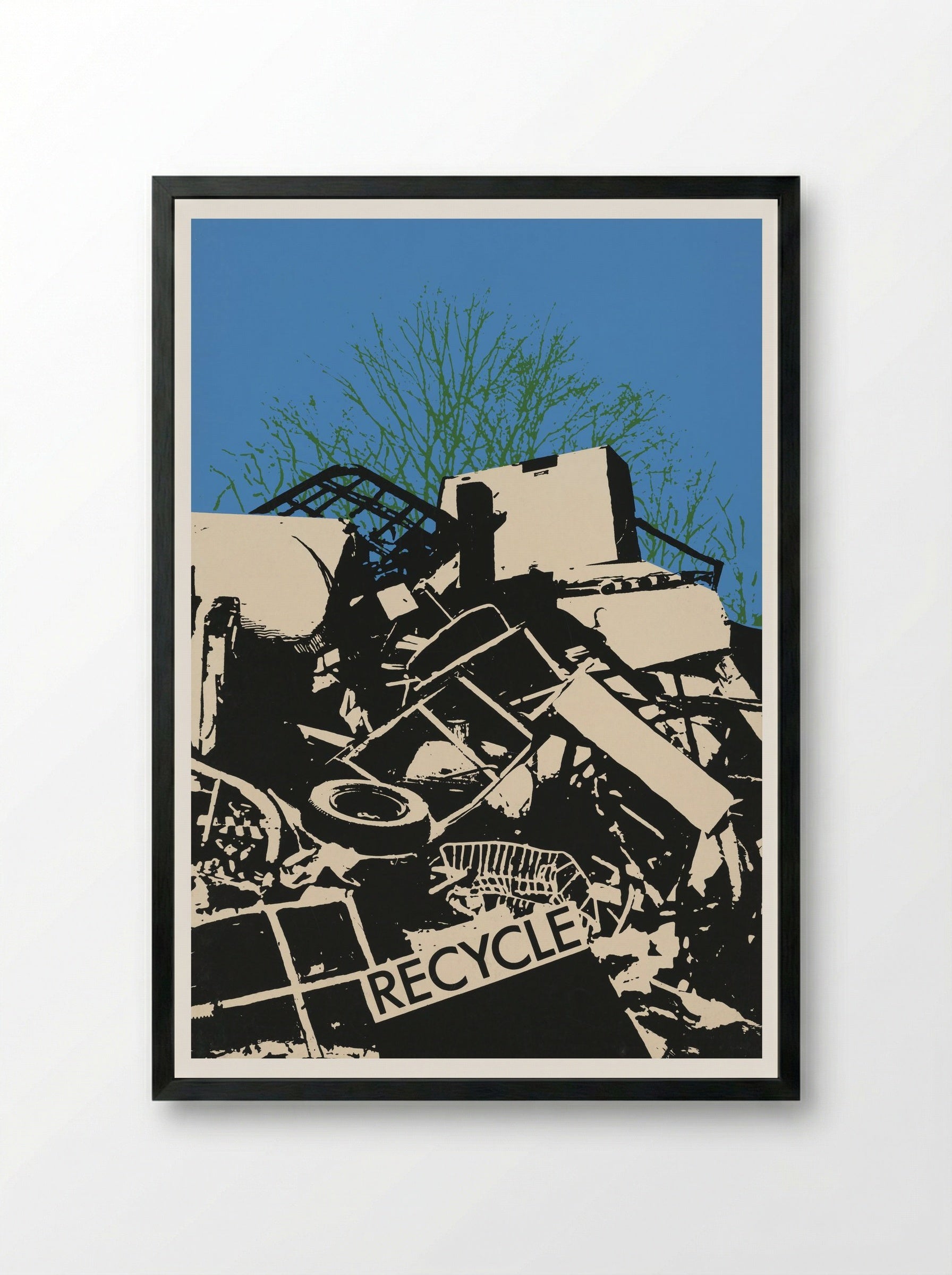 Recycle - Fine Art Print - Framed Print Black
