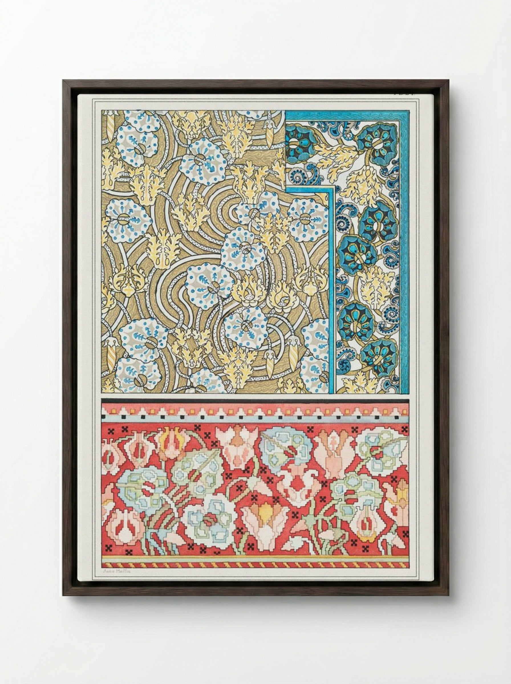 Cyclamen, from 'La Plante et ses Applications ornementales' - Maurice Pillard Verneuil - Framed Canvas Dark Wood