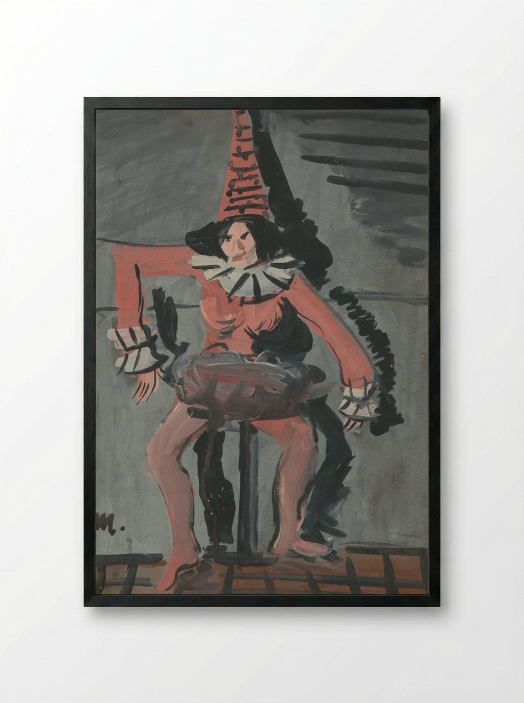 Pierrot - Cyprián Majerník - Framed Print Black