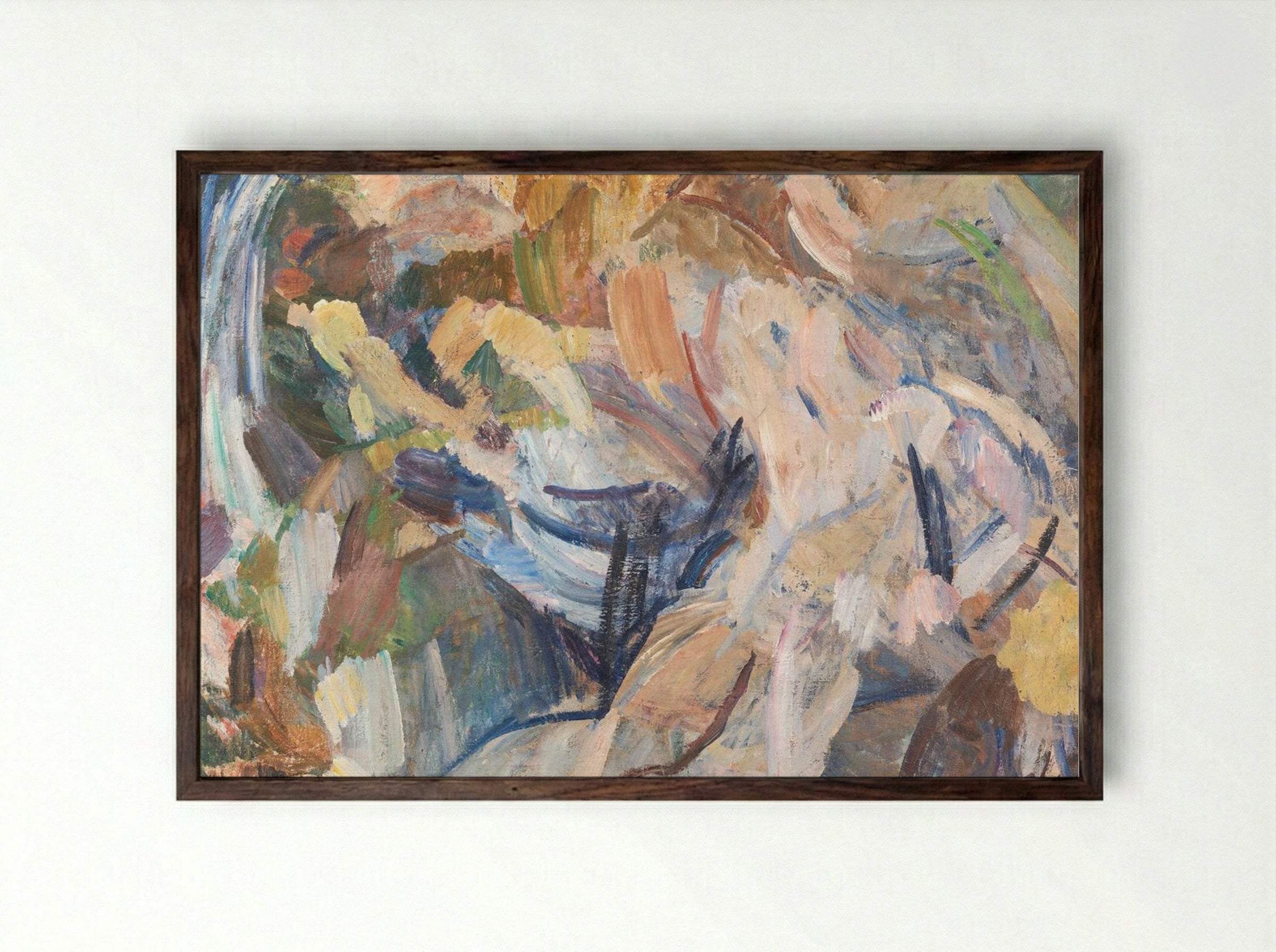 Romantic Fantasy - Edvard Weie - Framed Print Dark Wood