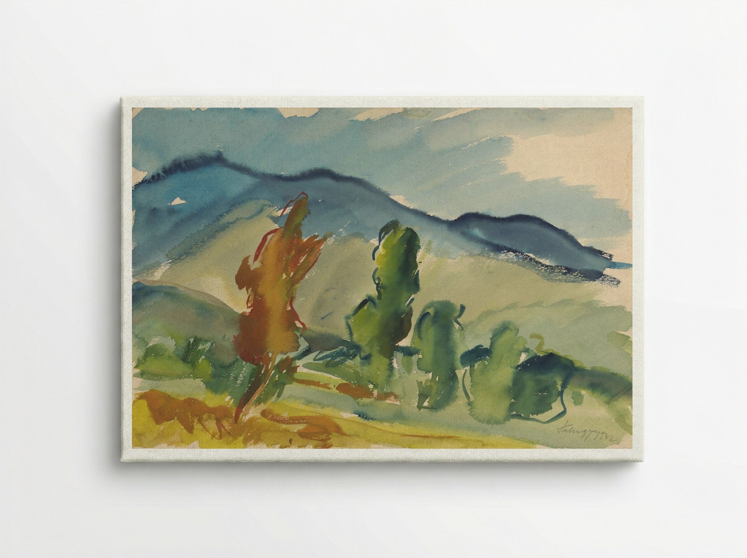 Landscape Below the Mountains - Zolo Palugyay - Canvas