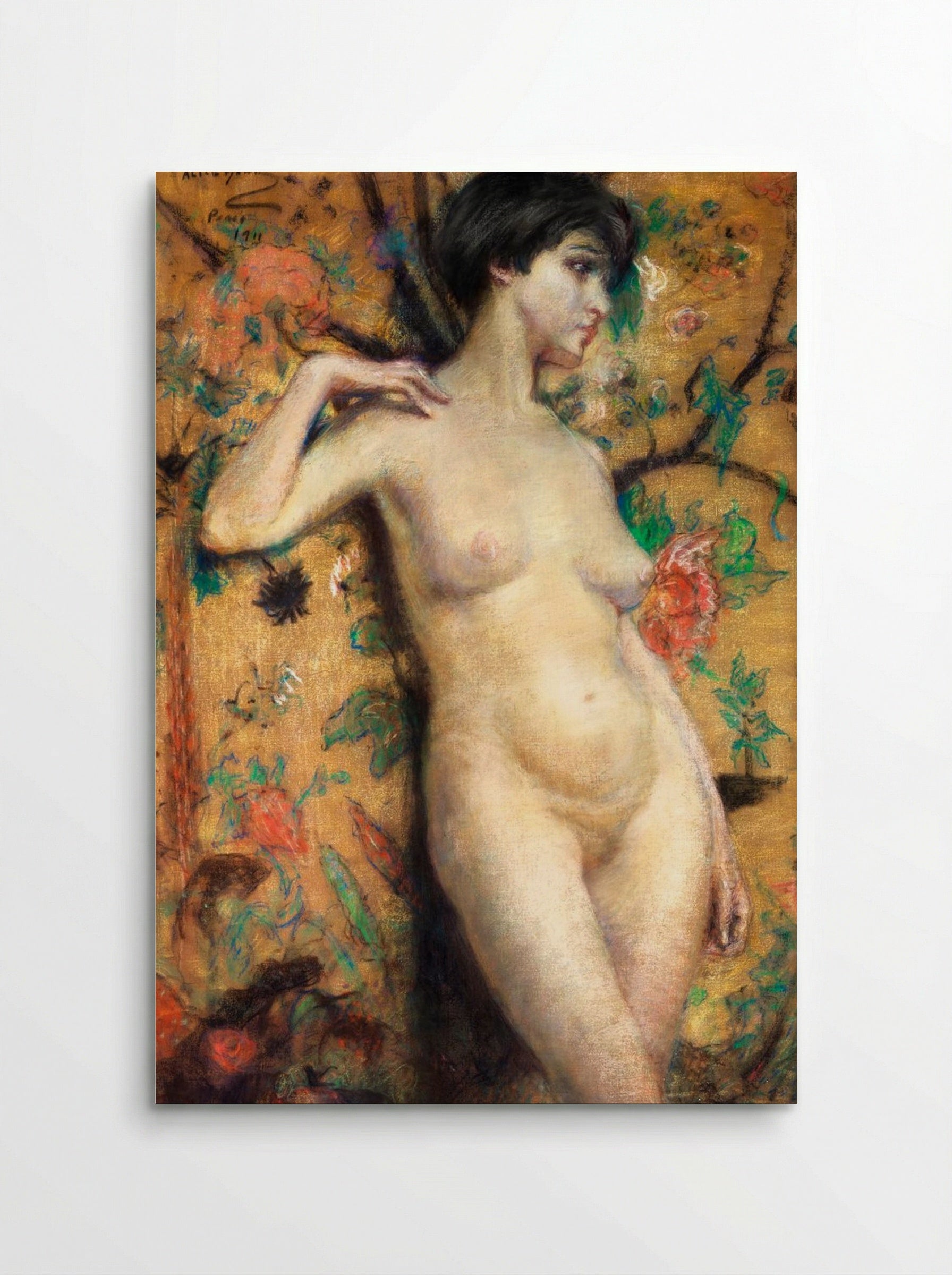 Nude against Screen - Alice Pike Barney - Poster