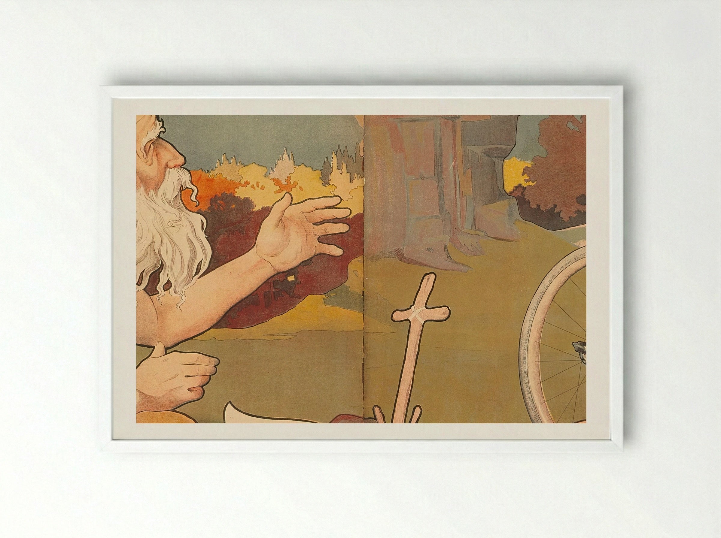 Dayton Cycles: Tentation Suprême - Henry Thiriet - Framed Print White