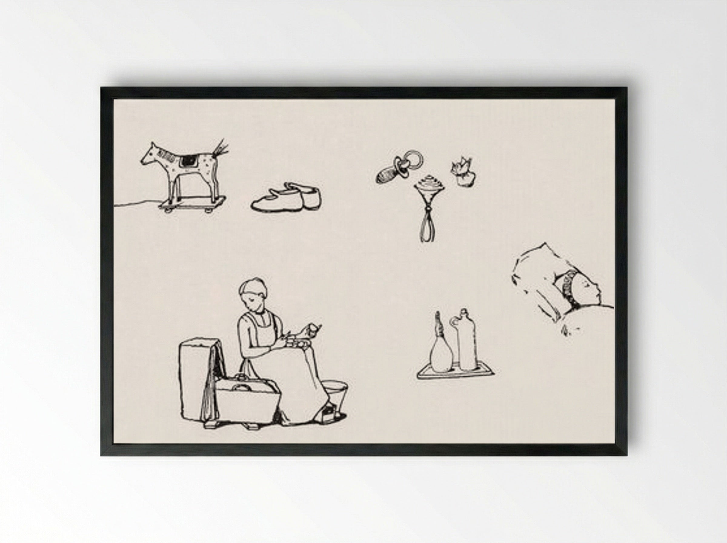 Icons of Childhood - Julie de Graag - Framed Print Black