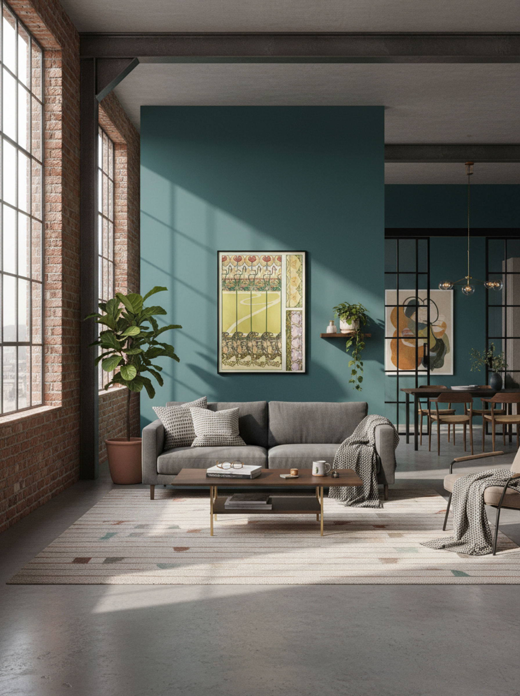 Floral Panel Design with Poppies and Morning Glories - Alphonse Mucha - Lifestyle