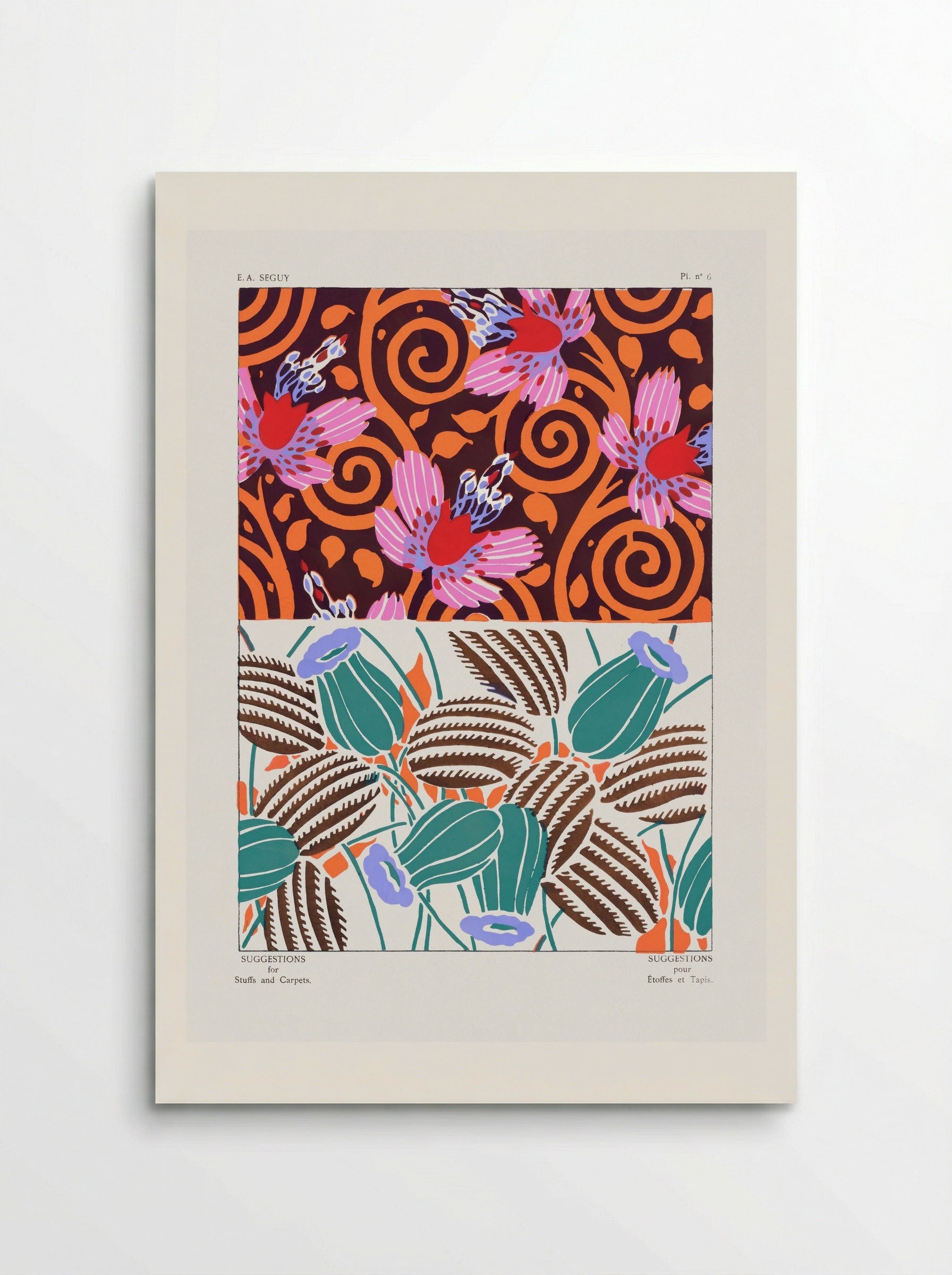 Suggestions for Stuffs and Carpets, Plate 11 - Émile-Allain Séguy - Poster