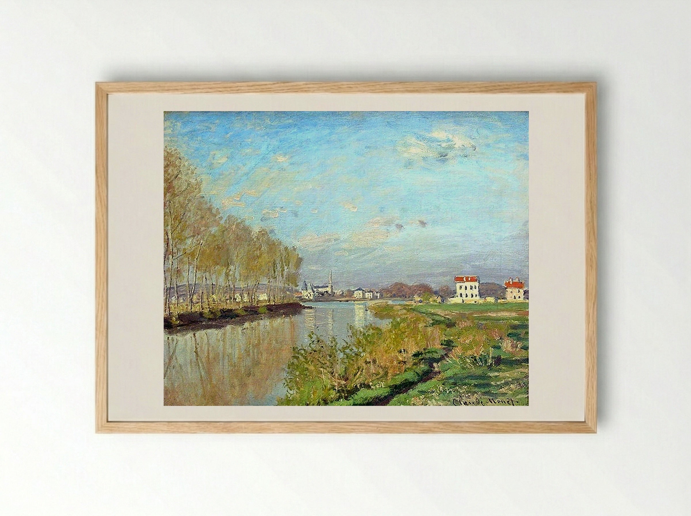 Argenteuil, The Seine - Claude Monet - Framed Print Wood
