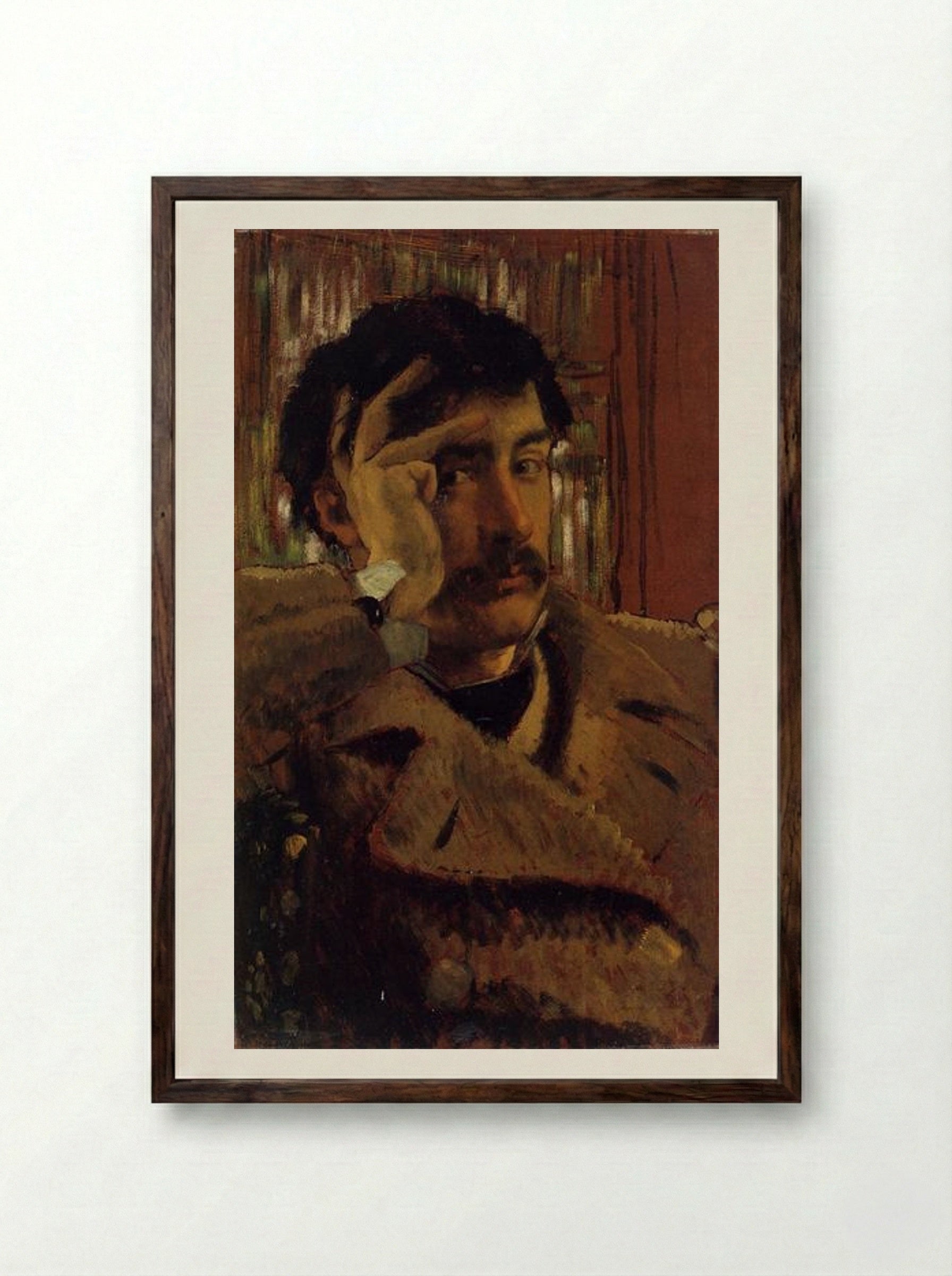 Self-Portrait - James Tissot - Framed Print Dark Wood