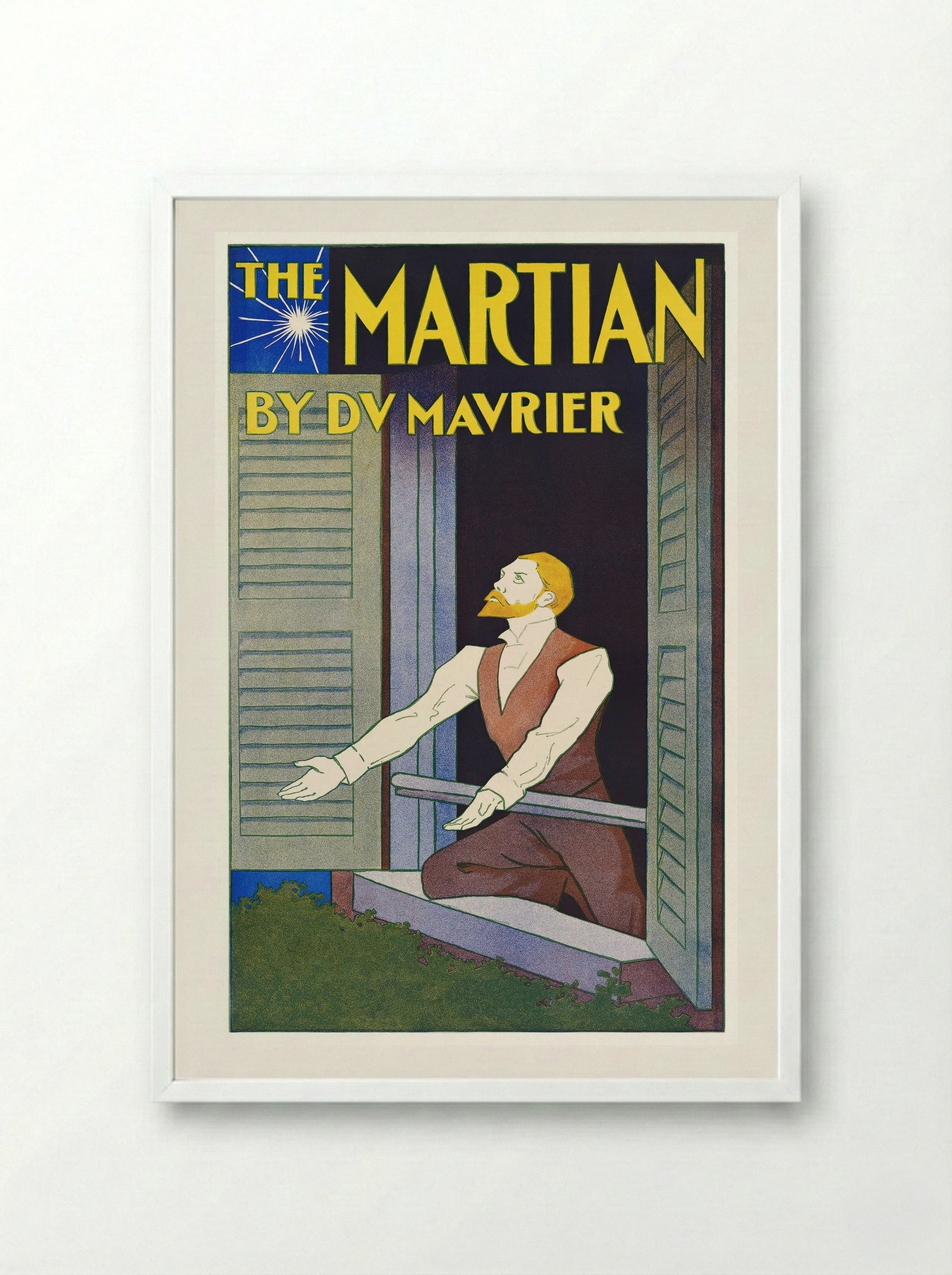 The Martian by D.V. Maurier - Edward Penfield - Framed Print White