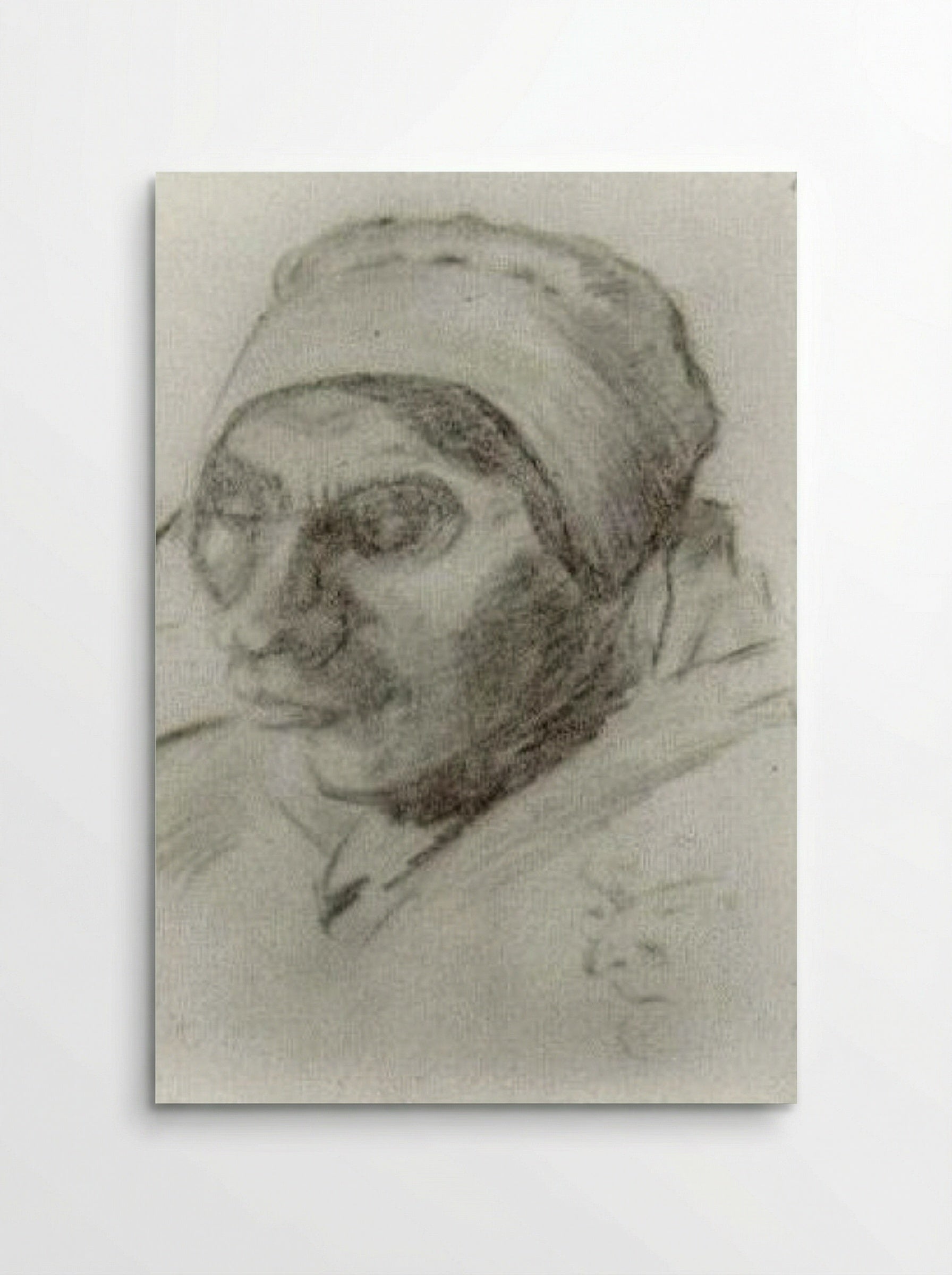 Head of a Peasant Woman with Dark Cap - Vincent van Gogh - Poster