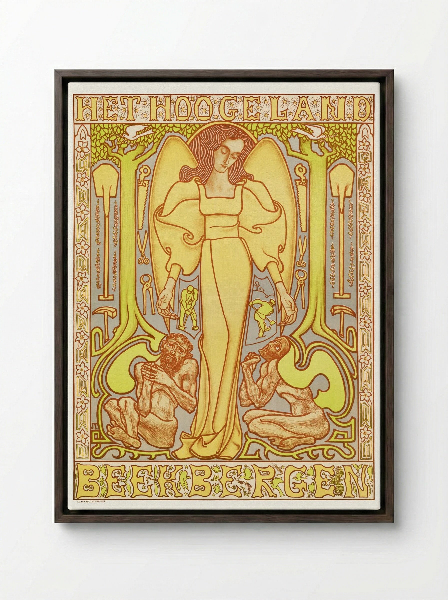 The Hoogeland, Beekbergen - Jan Toorop - Framed Canvas Dark Wood