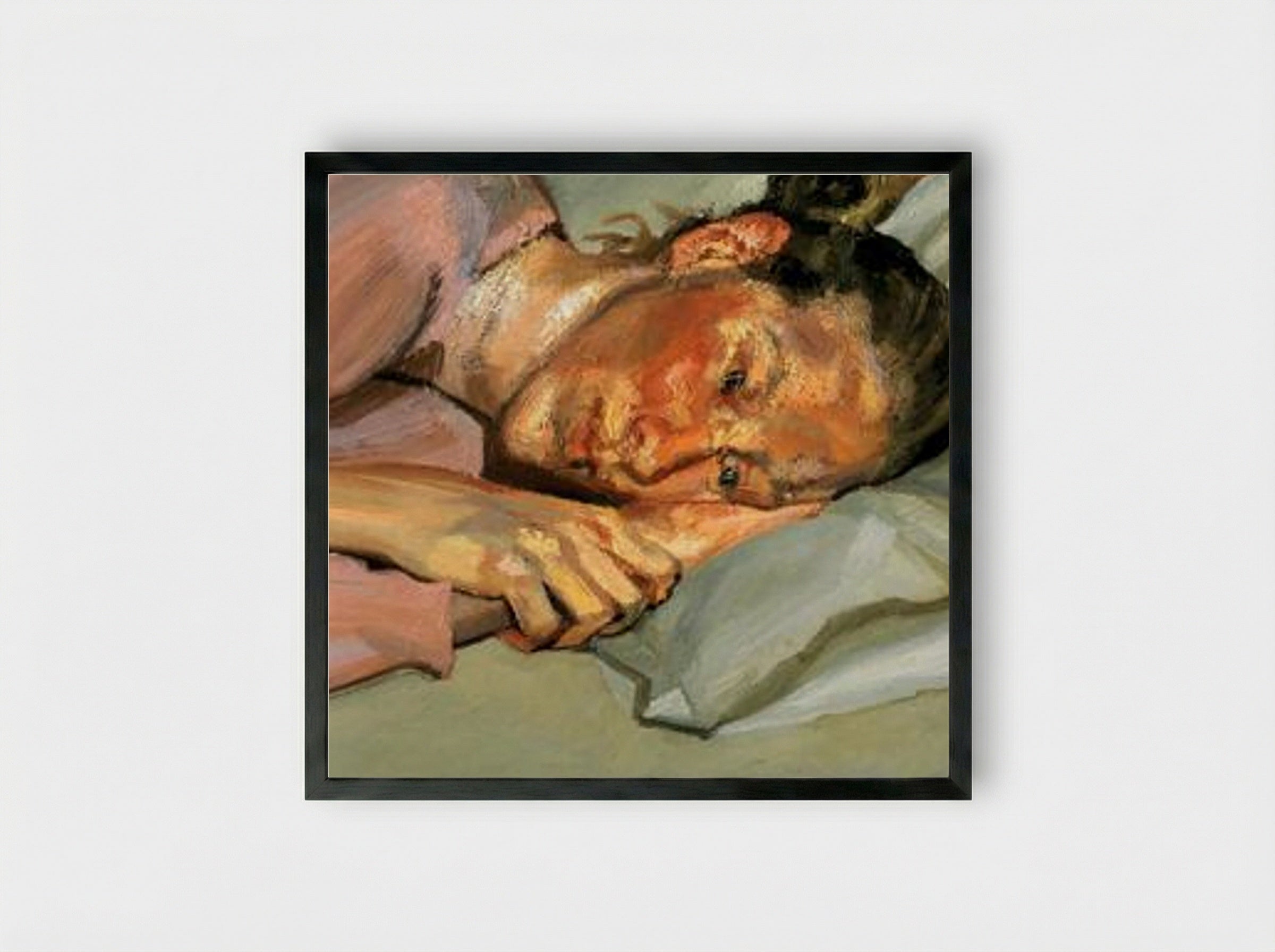 Frances Costelloe (Lucian Freud) - Lucian Freud - Framed Print Black