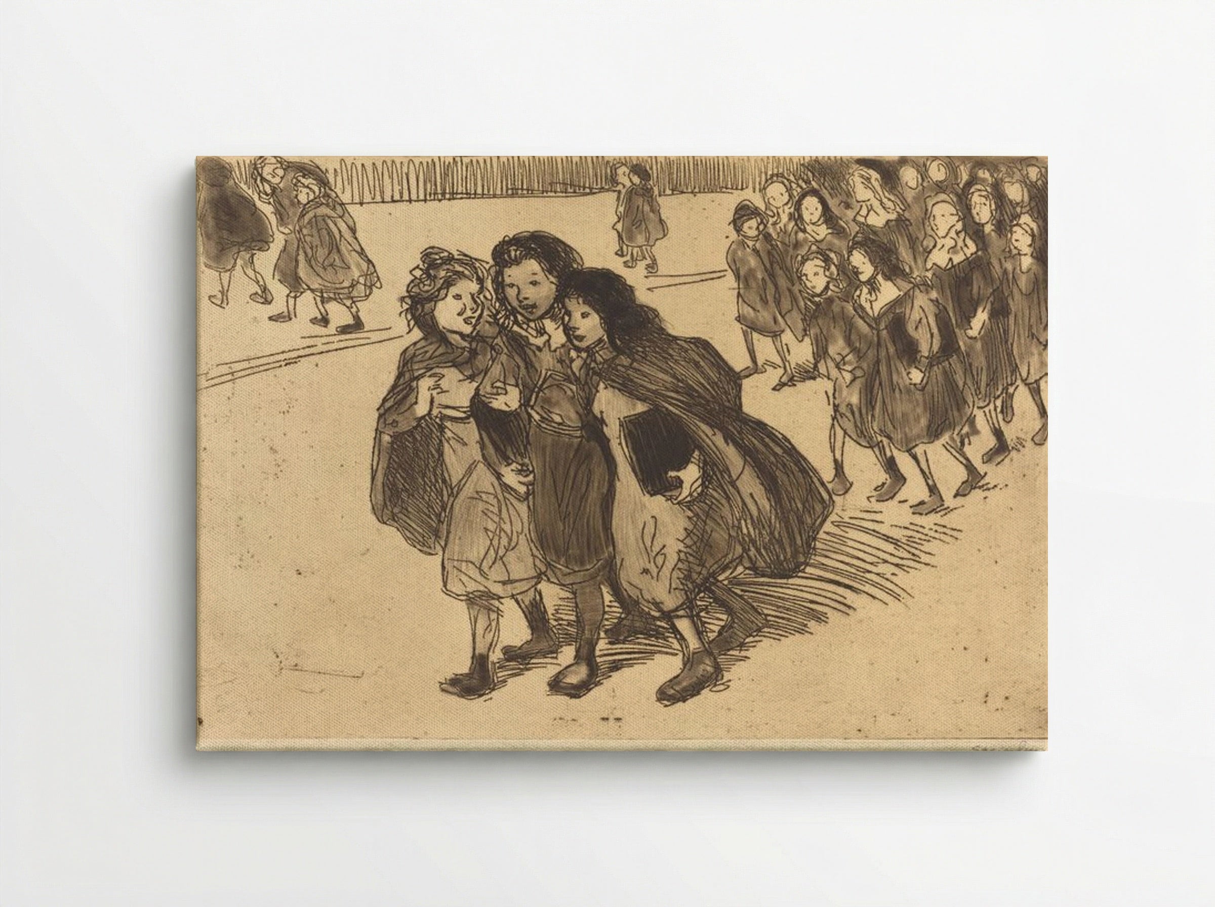 Girls Coming from School - Théophile Alexandre Steinlen - Canvas