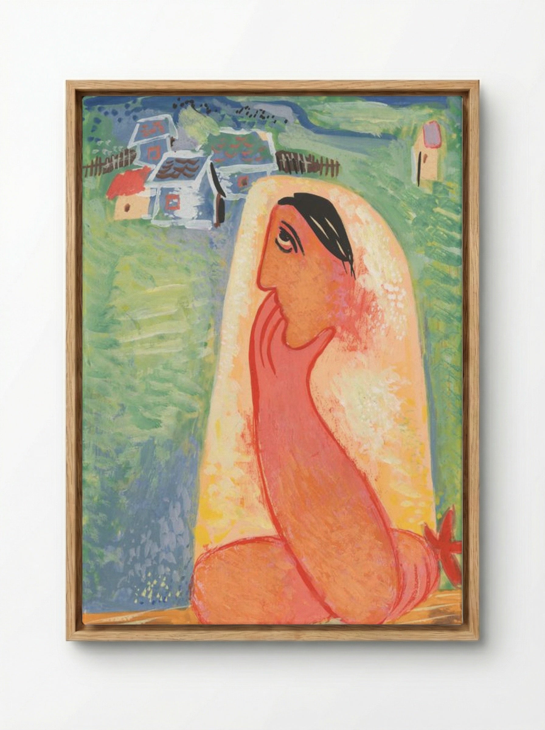 Villager - Mikuláš Galanda - Framed Canvas Wood
