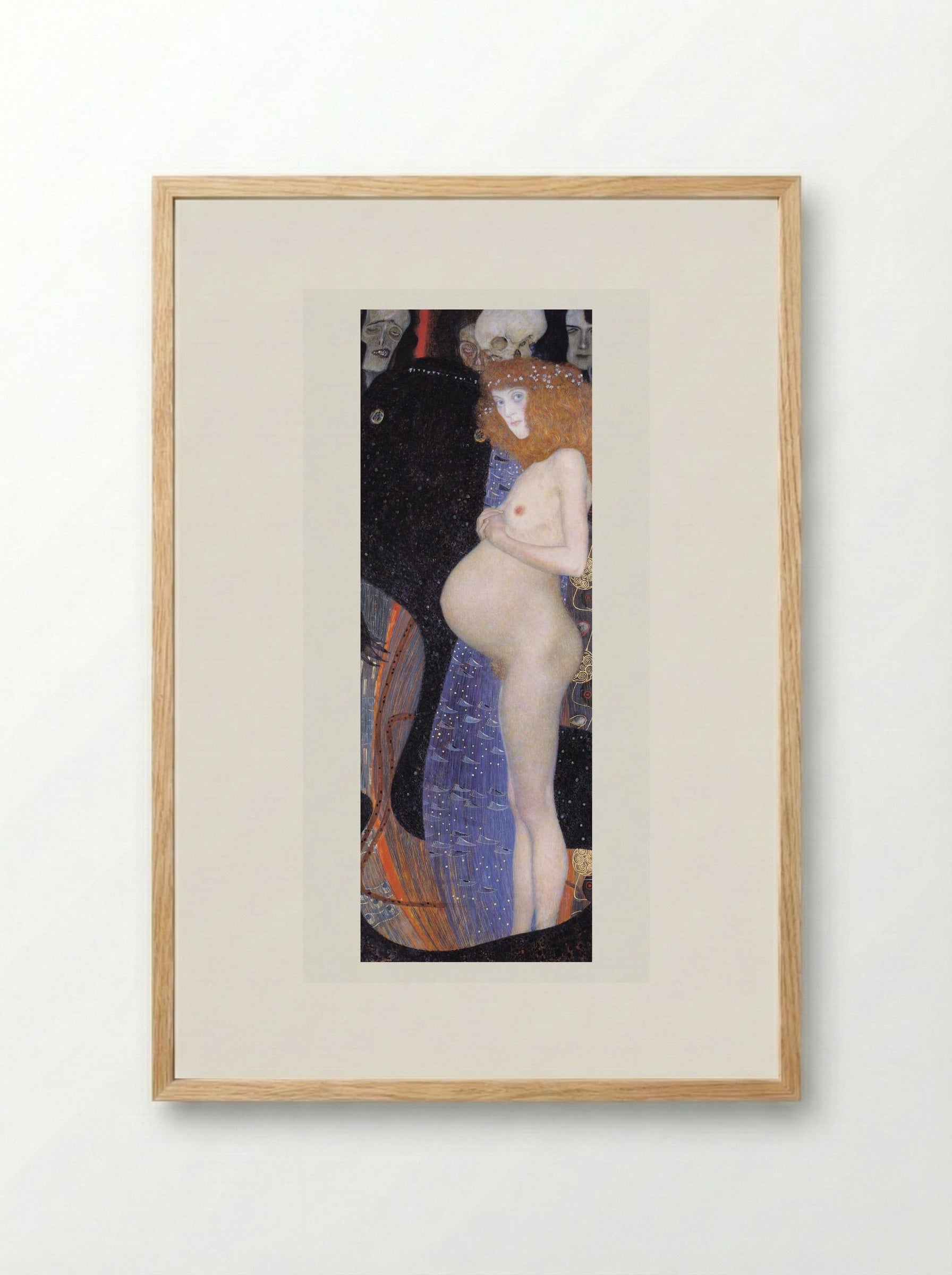 Hope I - Gustav Klimt - Framed Print Wood