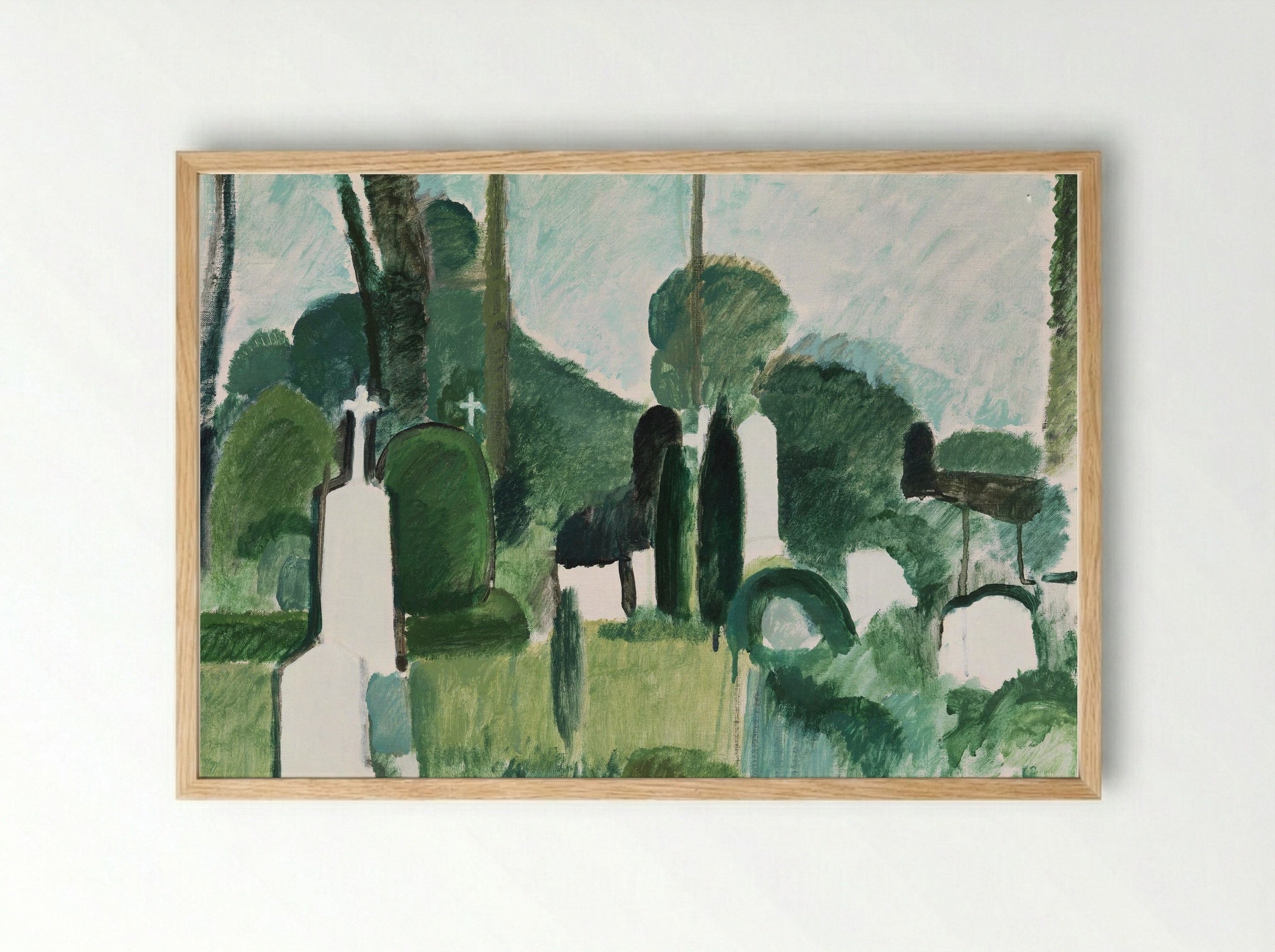 The Cemetery in Svanninge - Harald Giersing - Framed Print Wood