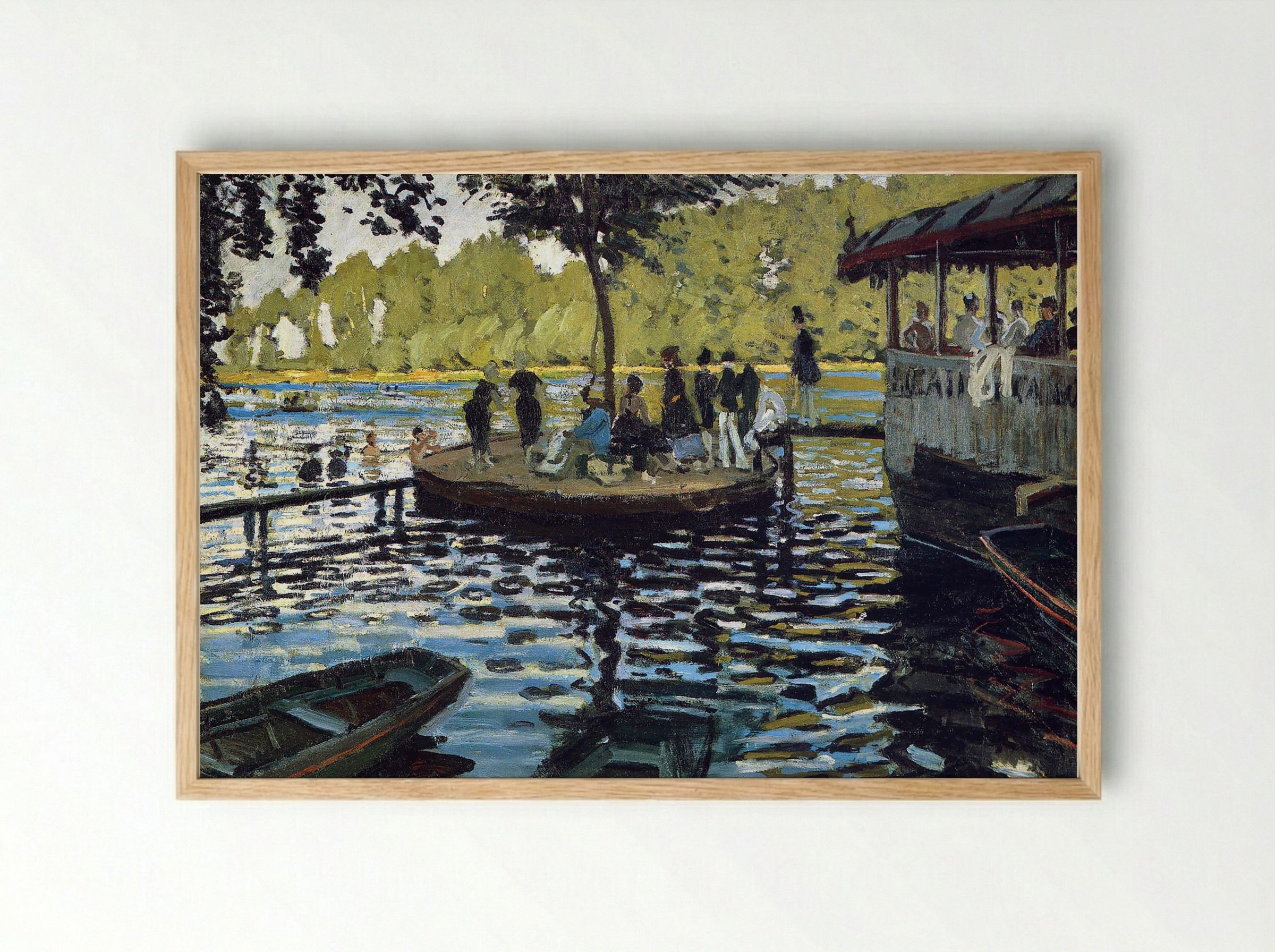 La Grenouillère - Claude Monet - Framed Print Wood