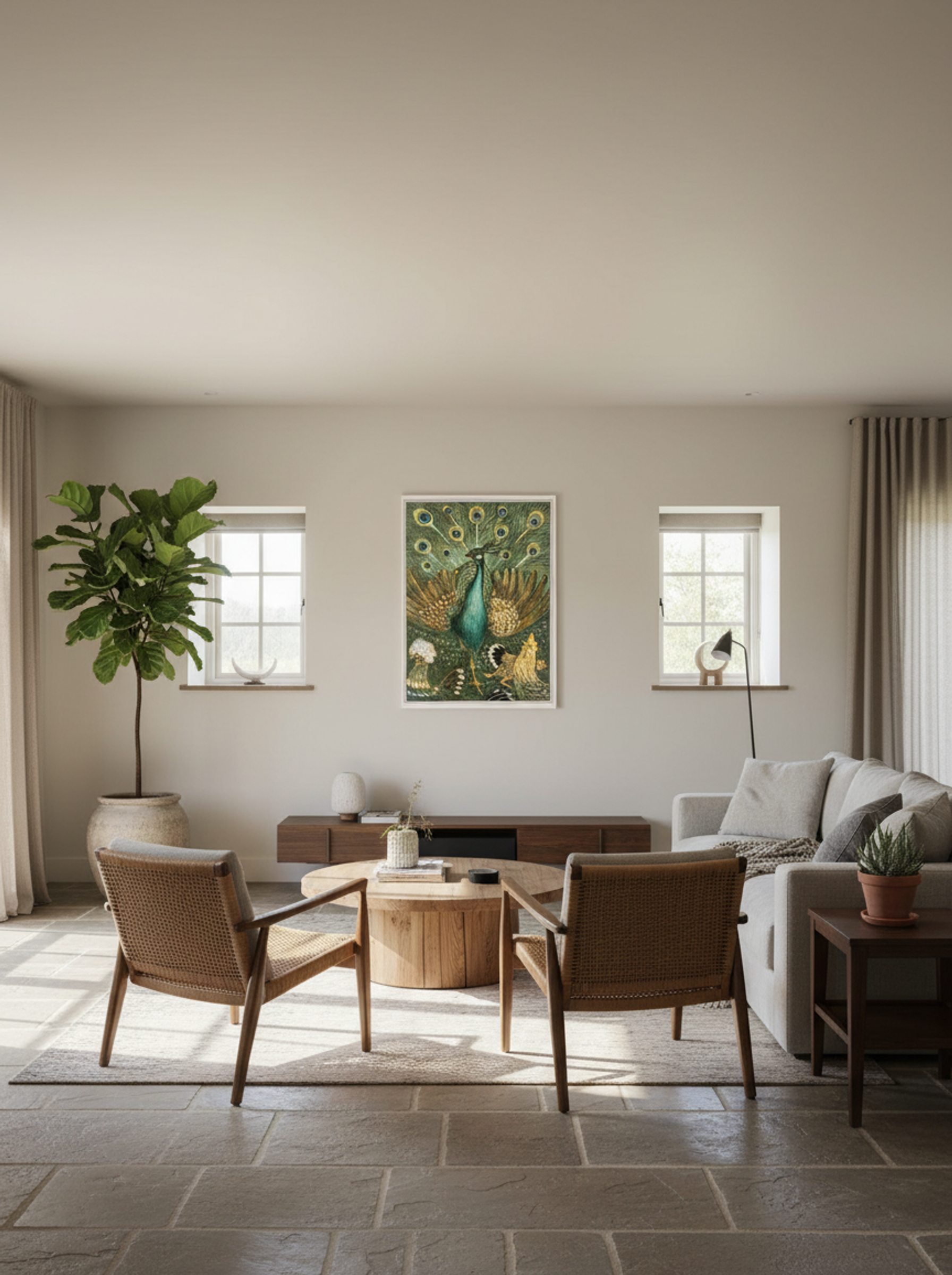 Peacock with Chickens - Theo van Hoytema - Lifestyle