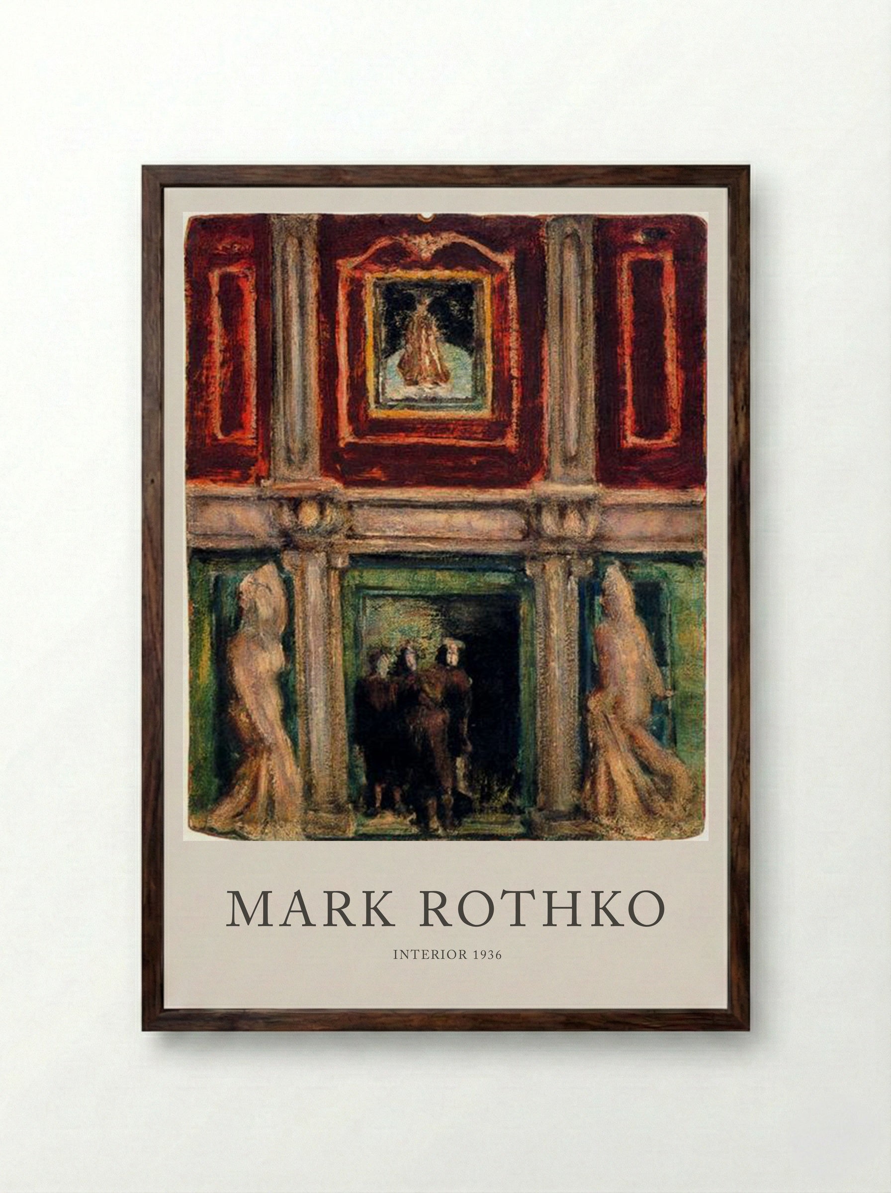 Interior - Mark Rothko - Framed Print Dark Wood