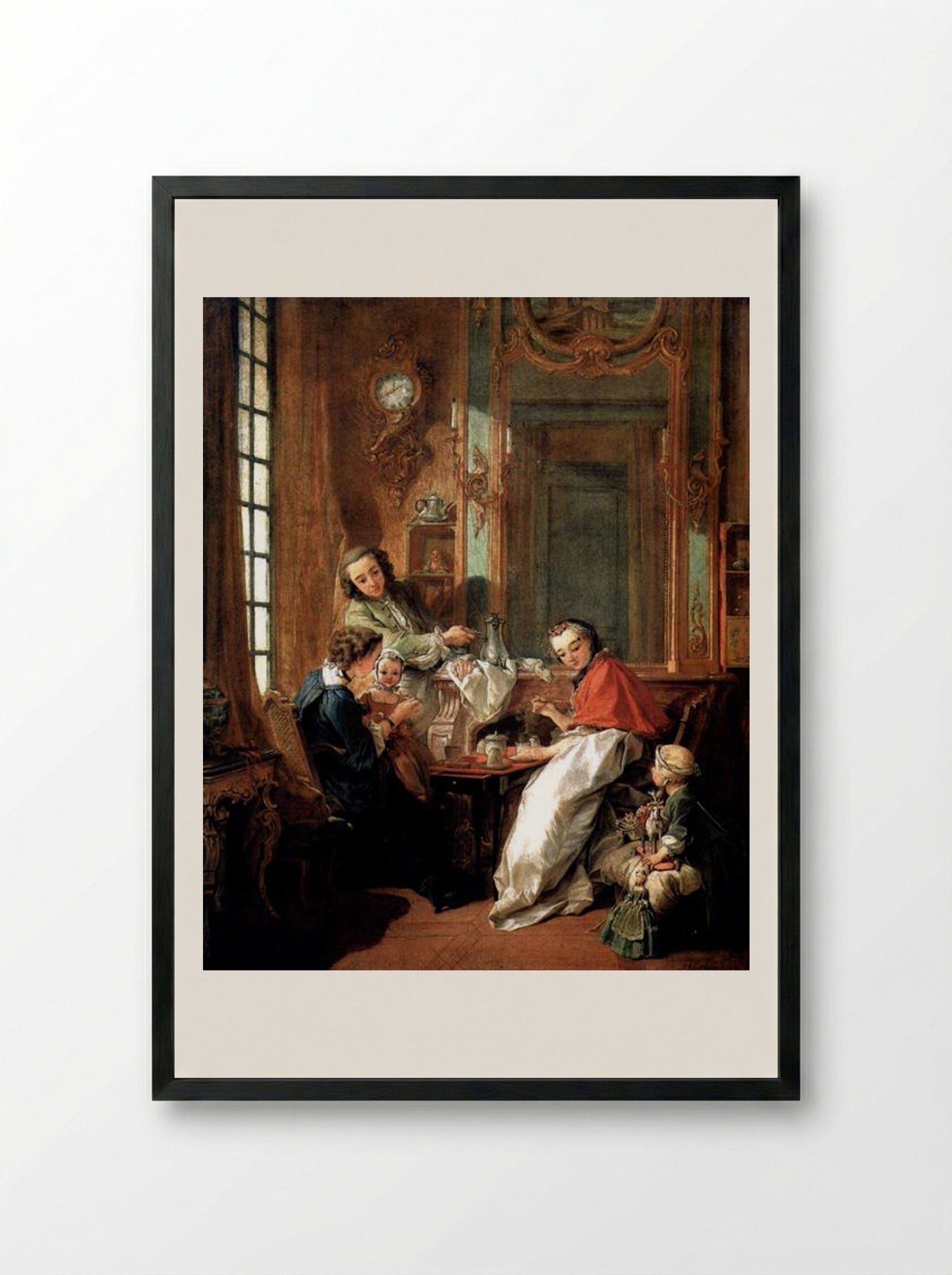 The Breakfast - François Boucher - Framed Print Black