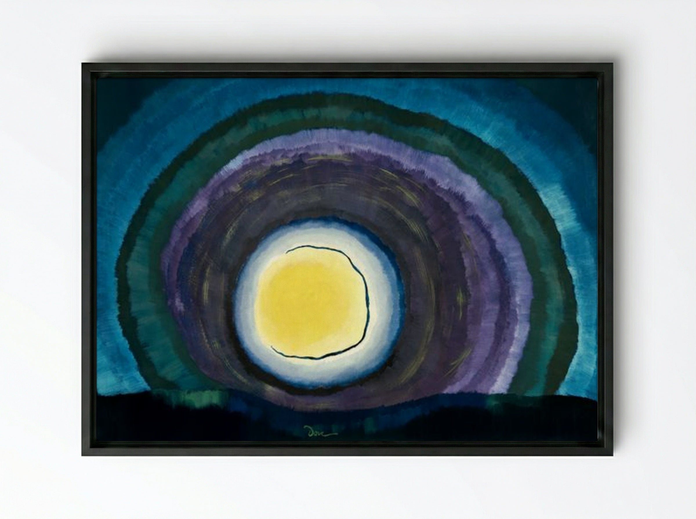 Sunrise III - Arthur Dove - Framed Canvas Black