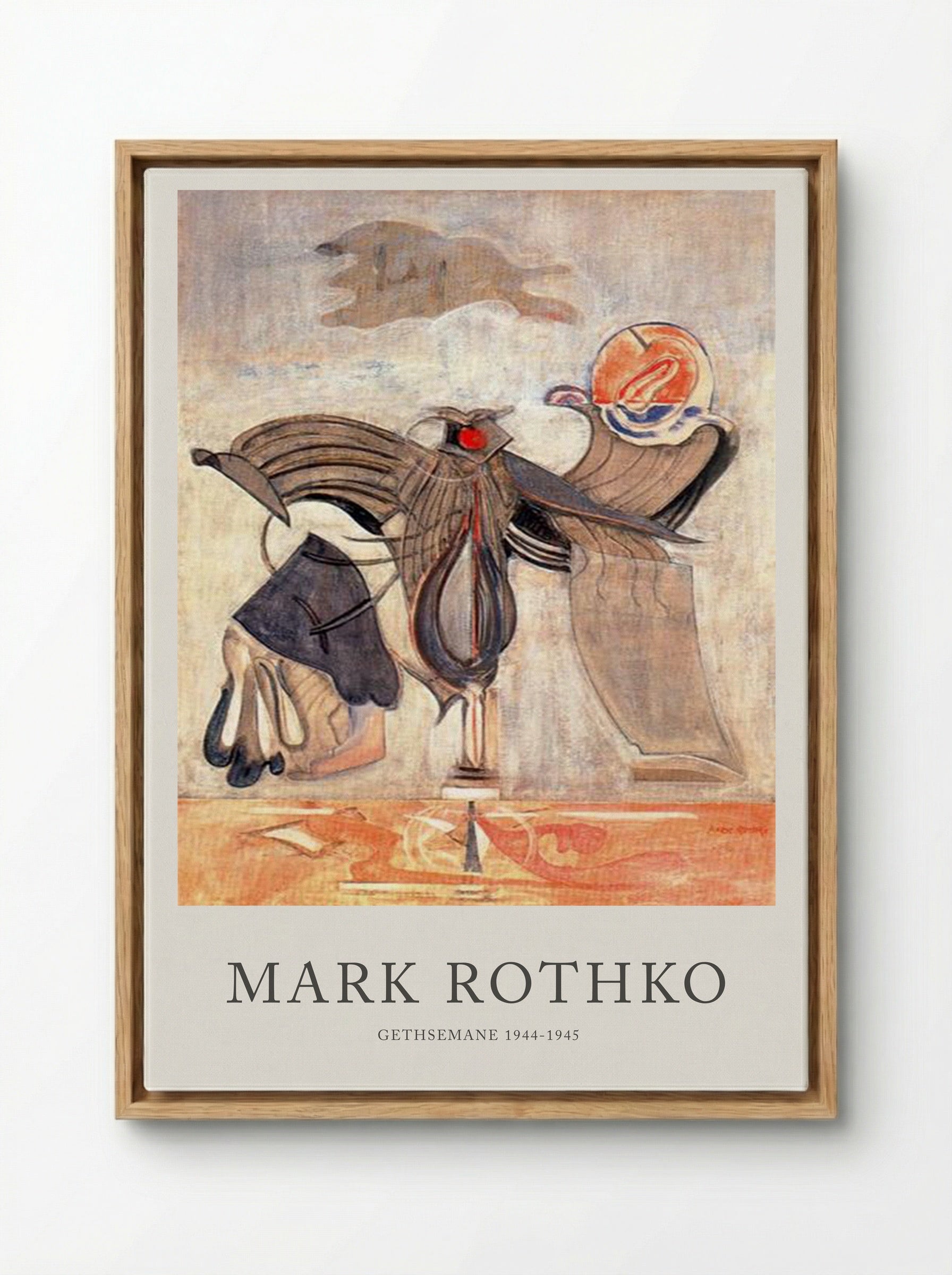 Gethsemane - Mark Rothko - Framed Canvas Wood