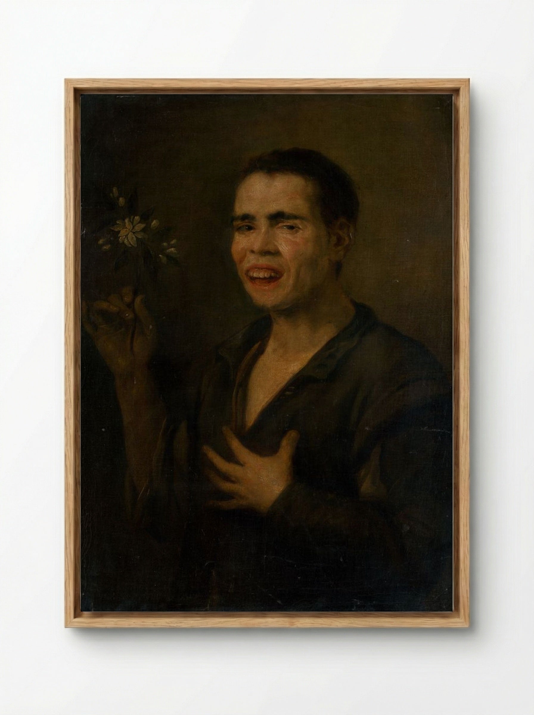 Boy with Orange Blossom - Bartolomé Esteban Murillo - Framed Canvas Wood