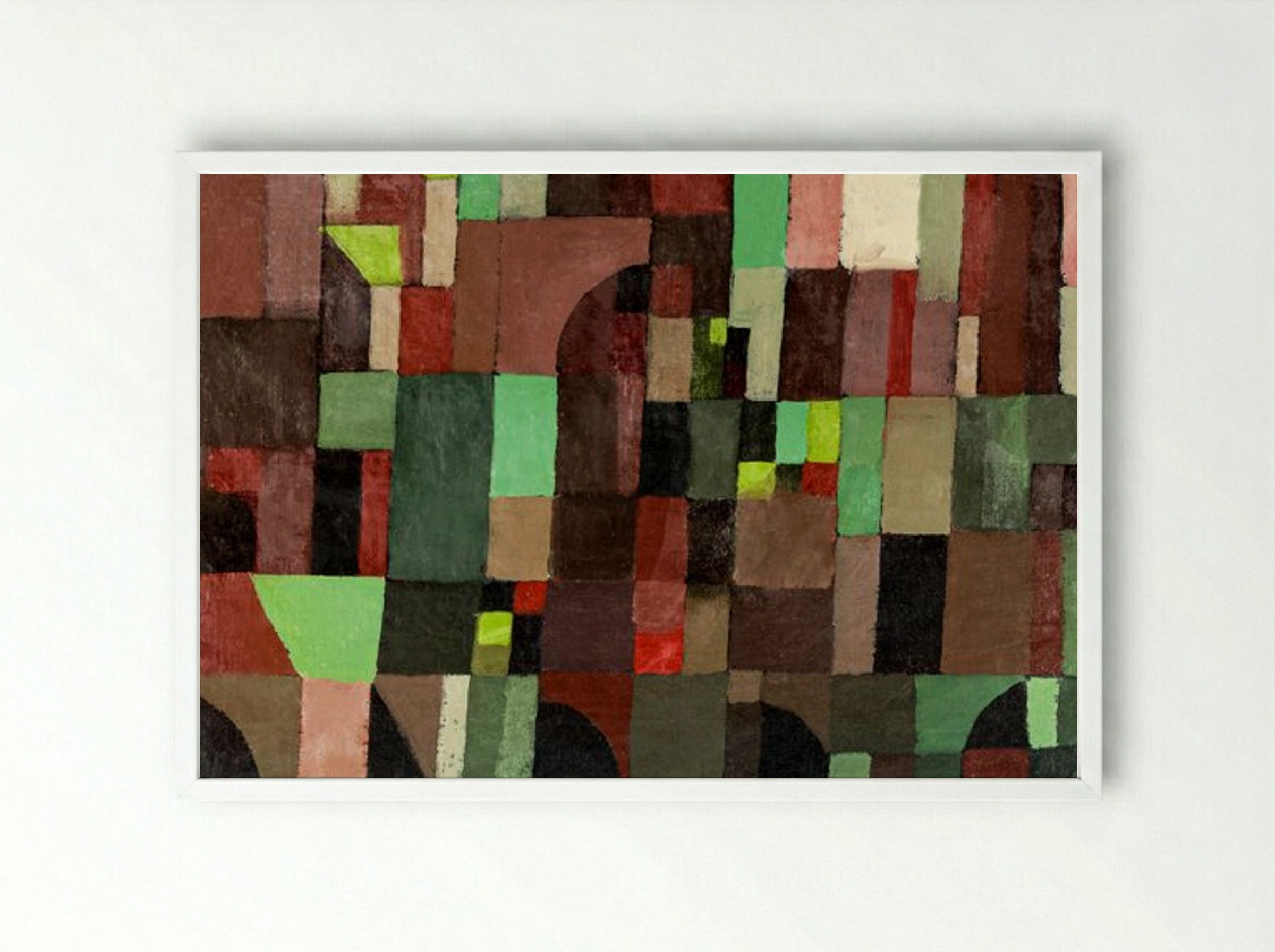 Red and Green Architecture - Paul Klee - Framed Print White