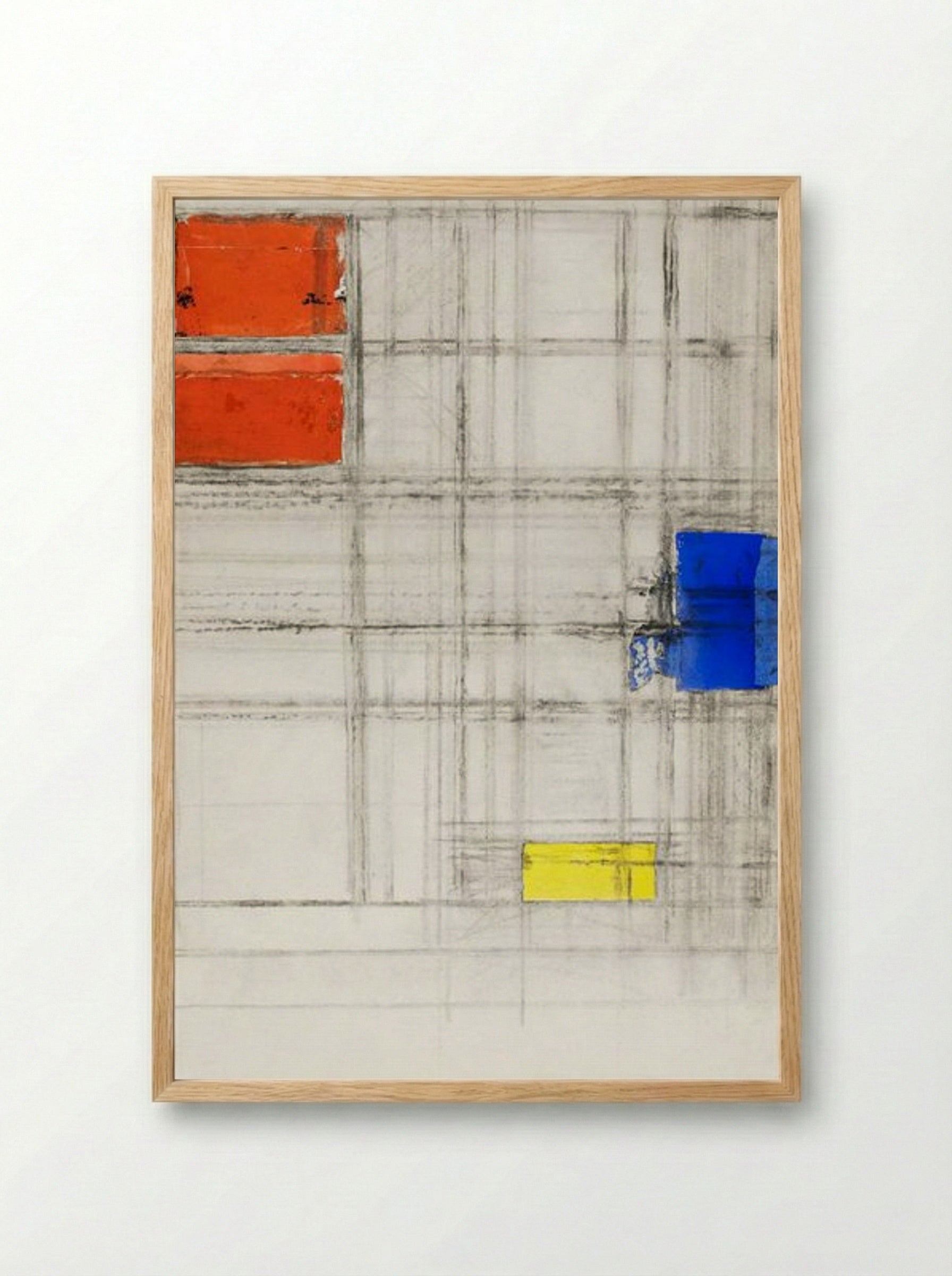 Study for a Composition - Piet Mondrian - Framed Print Wood