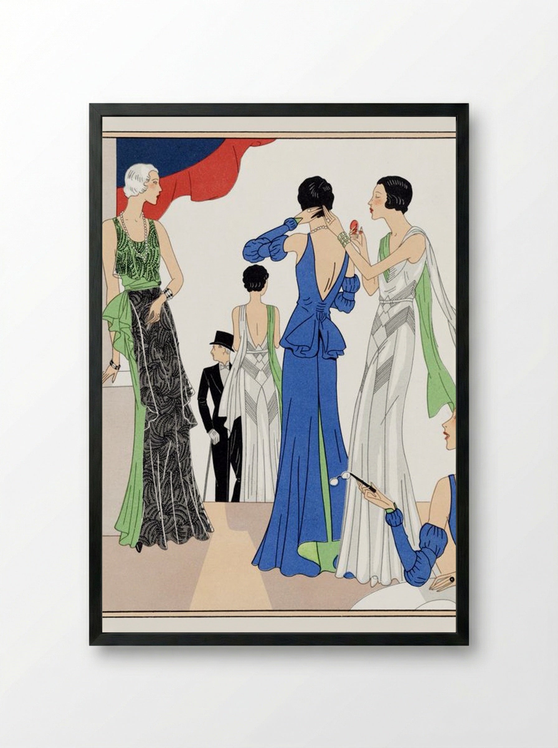 Evening Gowns, 1932 - Joseph Paquin - Framed Print Black