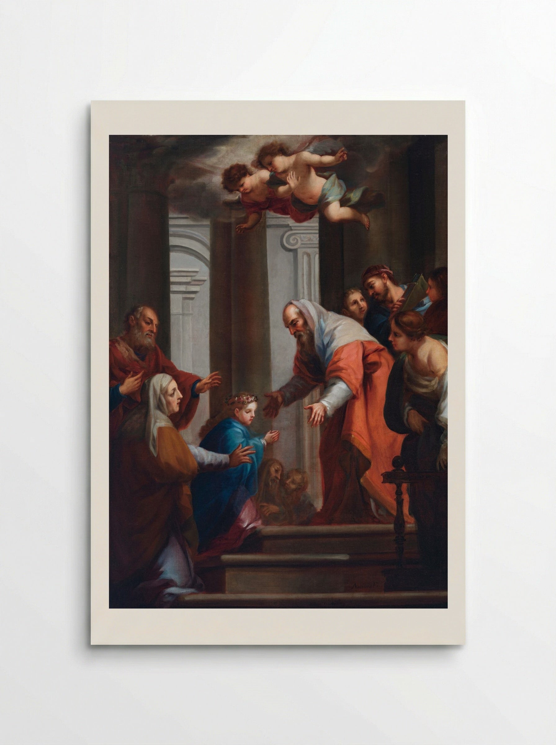 The Presentation of the Virgin in the Temple - Juan Francisco de Aguilera - Poster