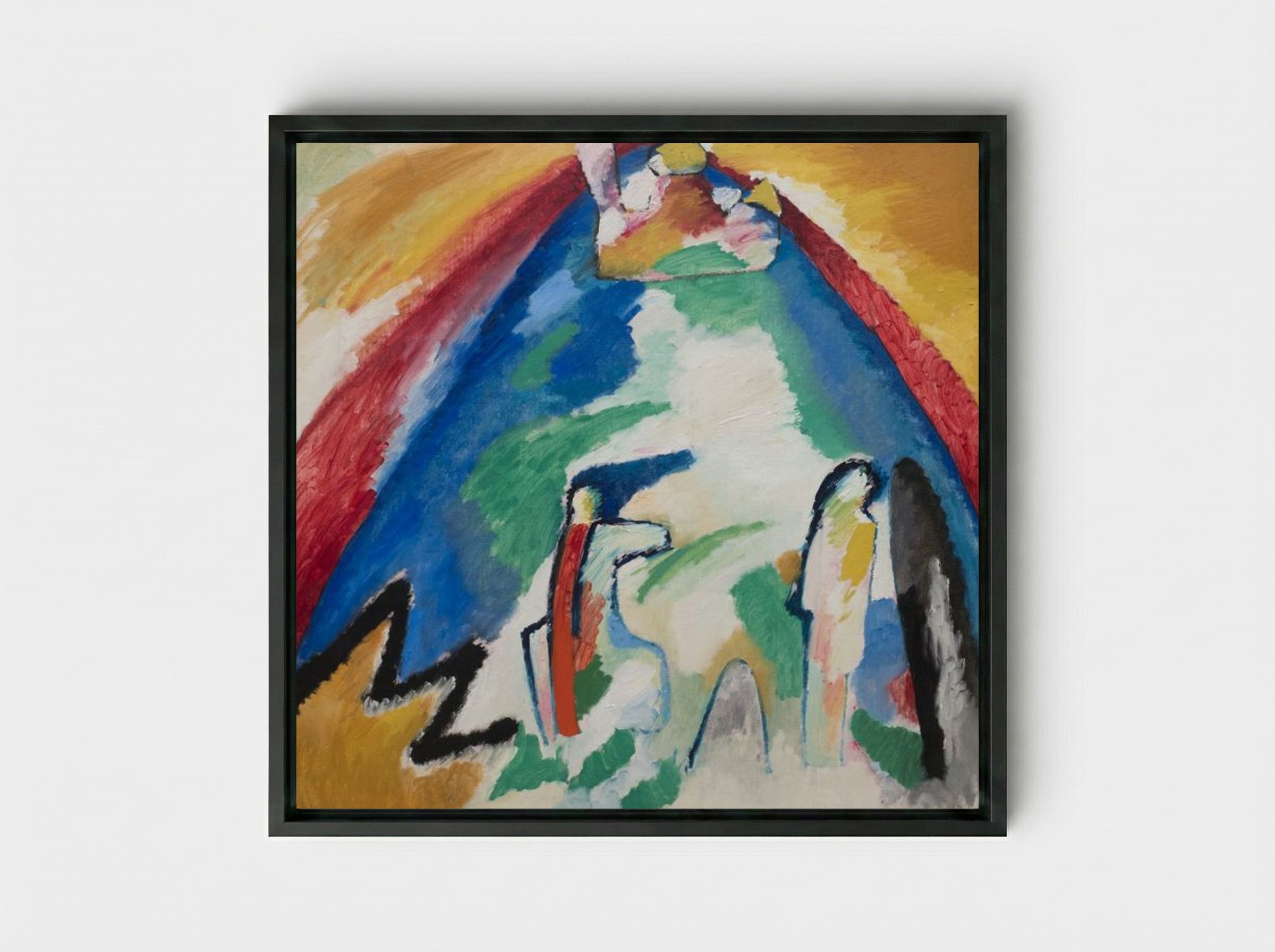Mountain - Wassily Kandinsky - Framed Canvas Black