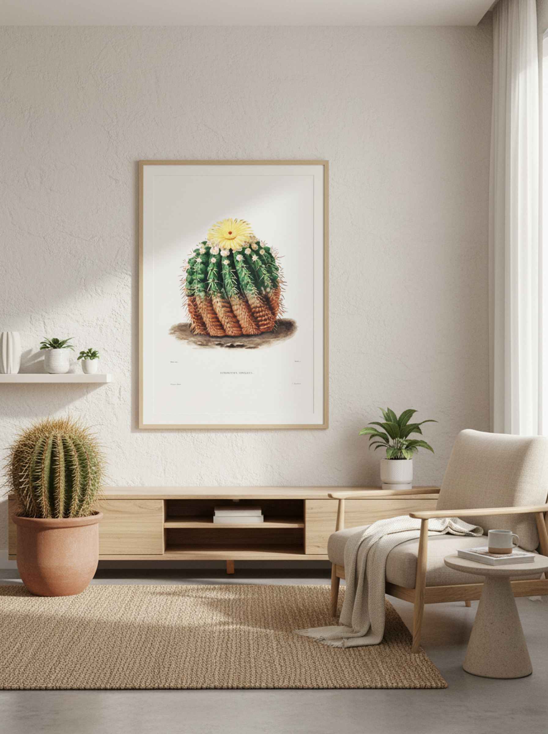 Golden Barrel Cactus (Echinocactus rinaceus) - Charles Antoine Lemaire - Lifestyle