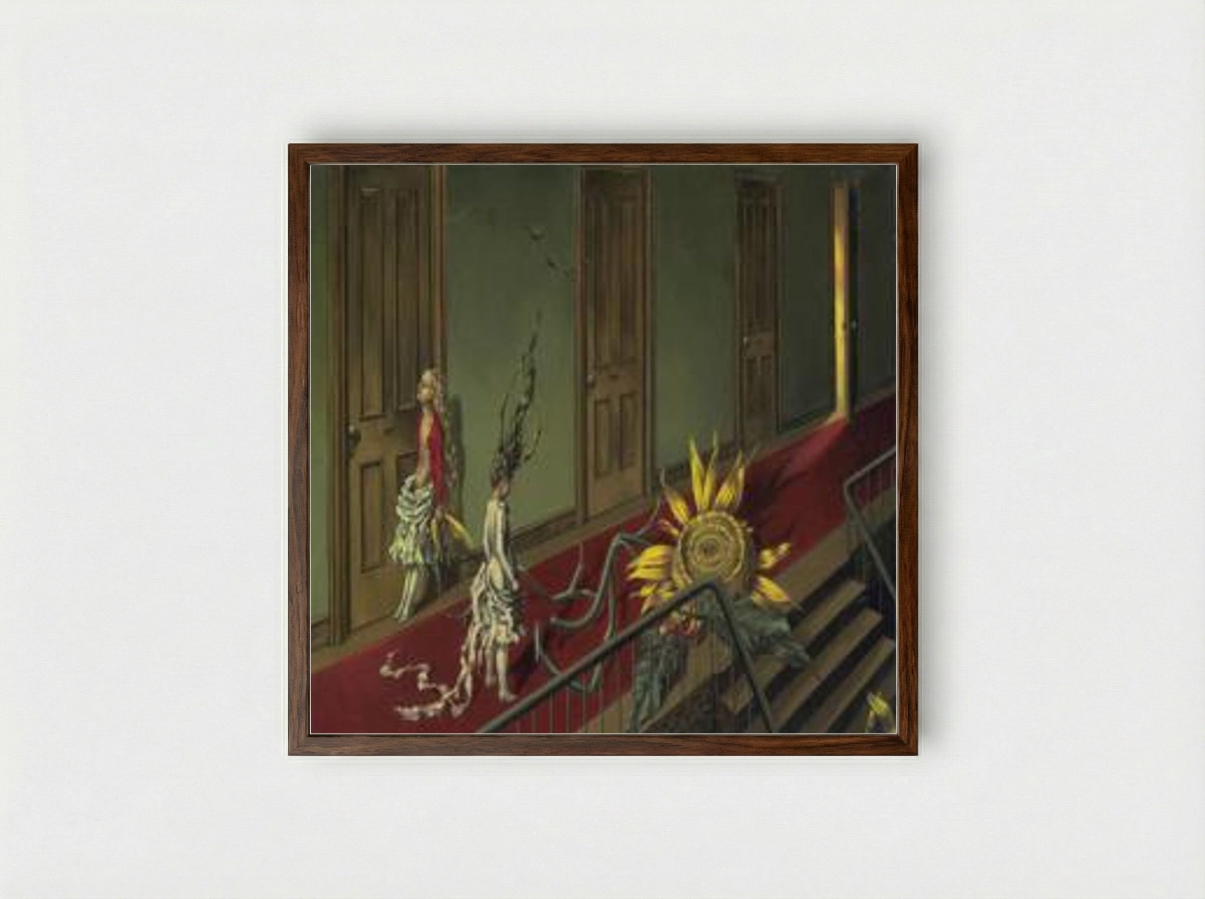 Eine Kleine Nachtmusik - Dorothea Tanning - Framed Print Dark Wood