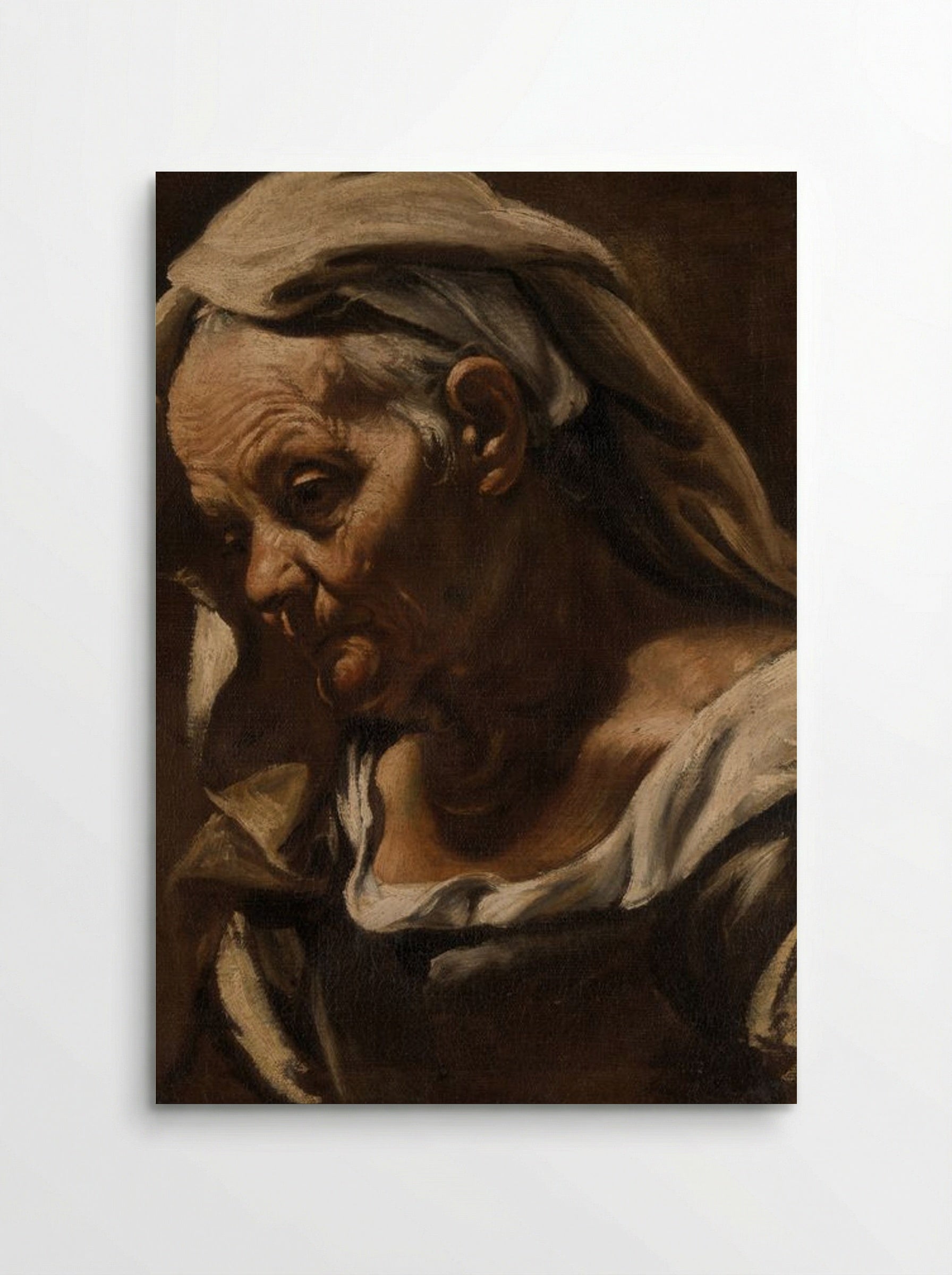 Head of an Old Woman - Orazio Borgianni - Poster