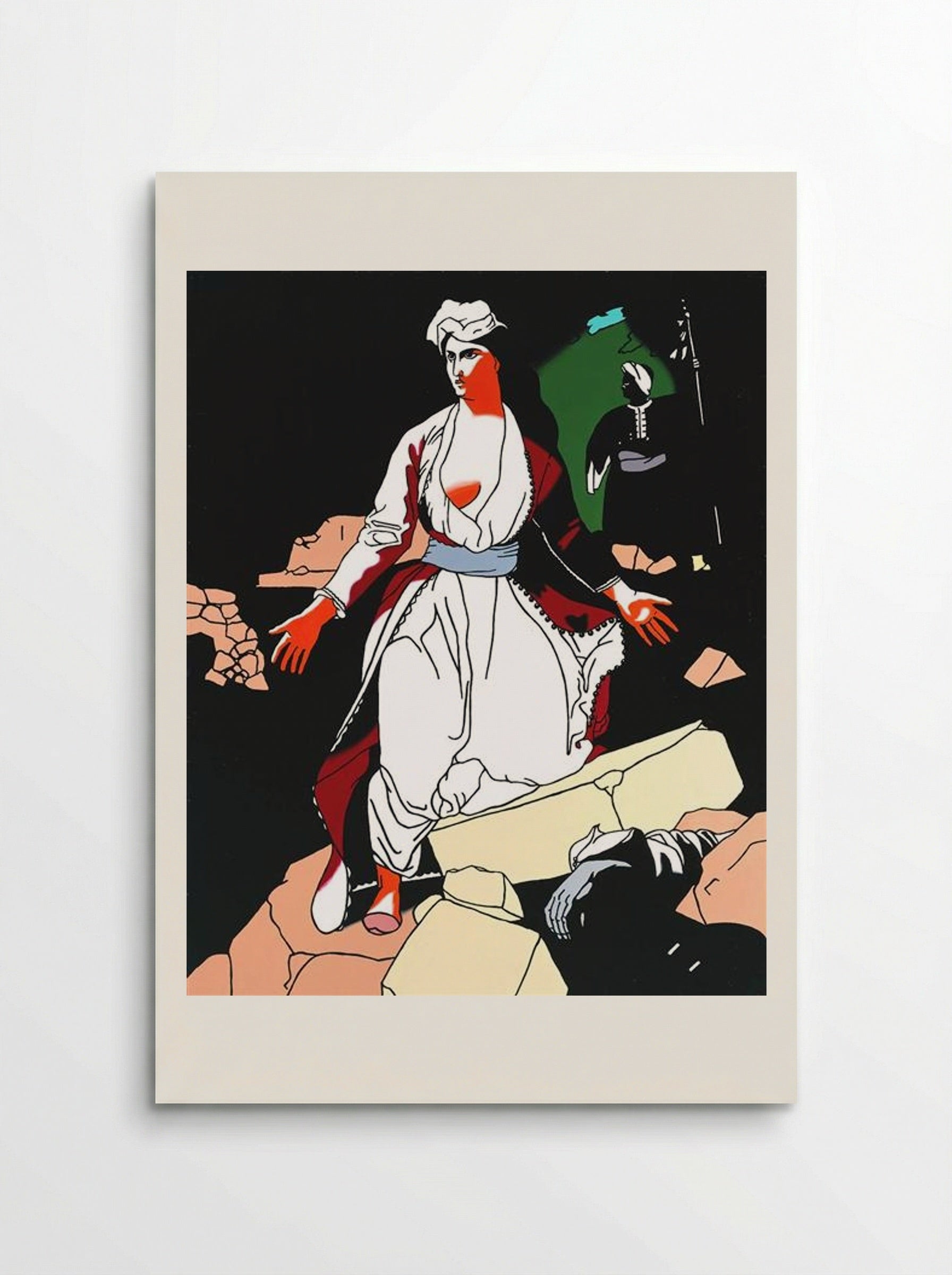 Greece Expiring on the Ruins of Missolonghi (after Delacroix) - Patrick Caulfield - Poster
