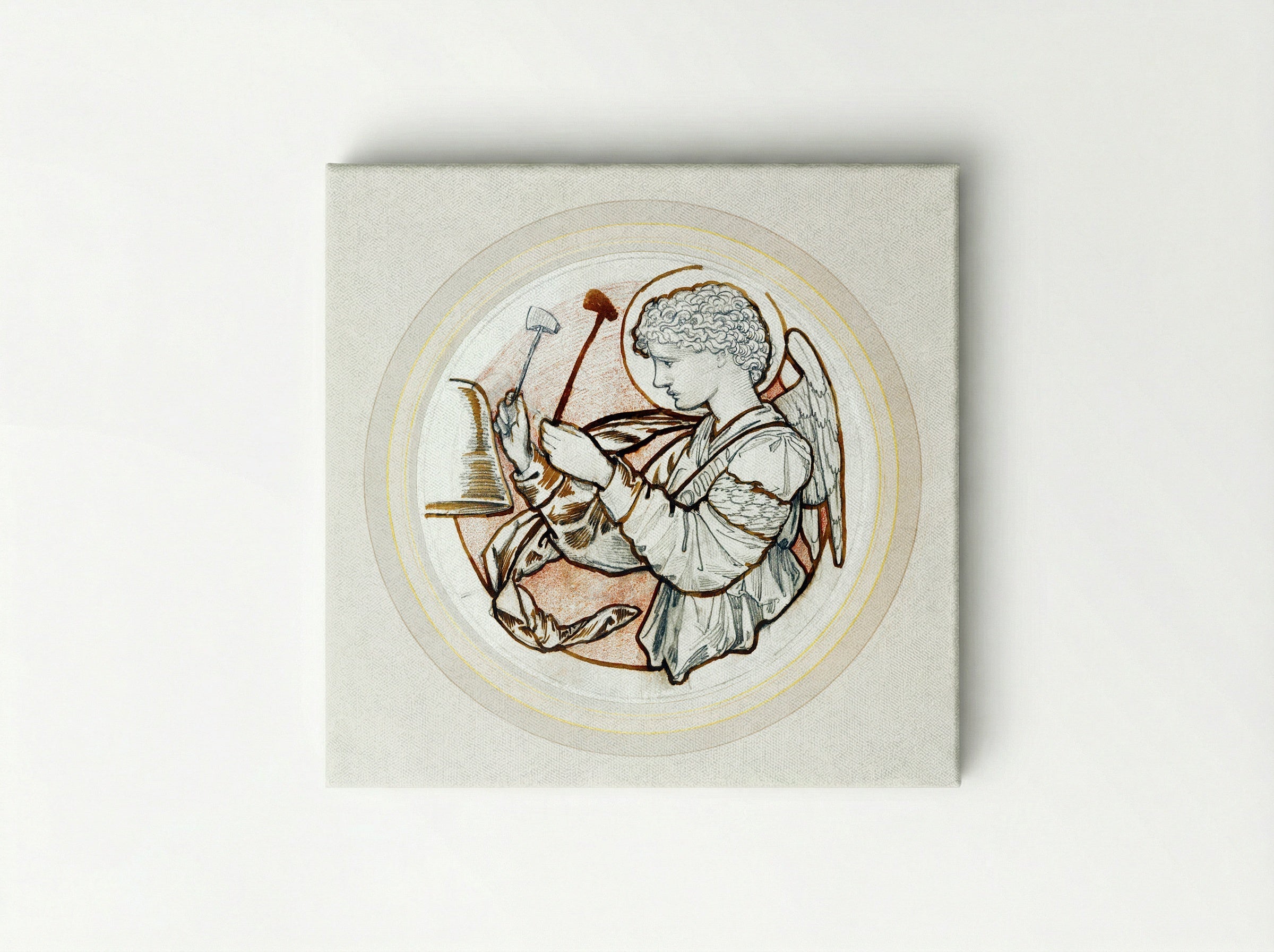 Angel Playing on Bells - Edward Burne-Jones - Canvas