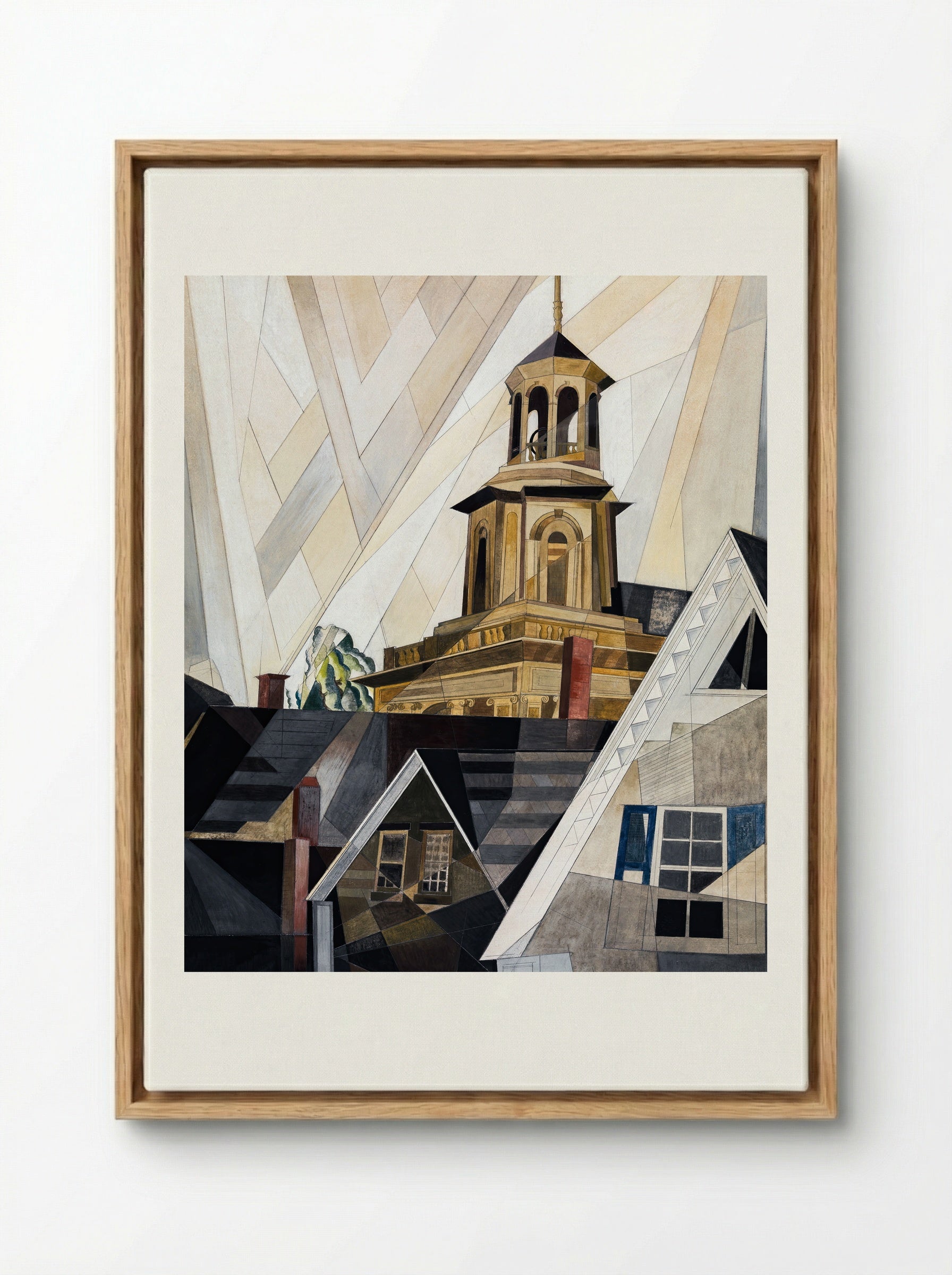 After Sir Christopher Wren (Church Tower) - Charles Demuth - Framed Canvas Wood