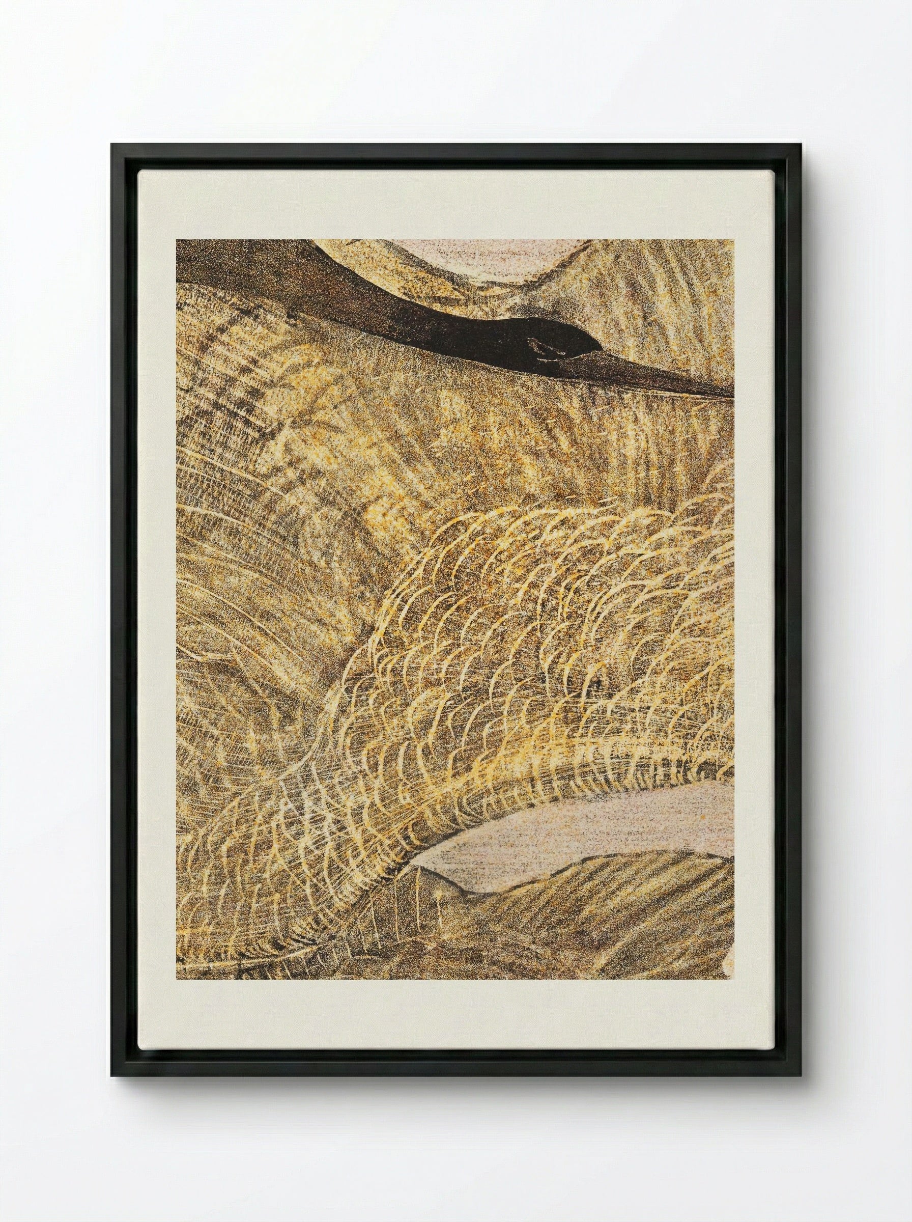 Drie vliegende vogels (Three Flying Birds) - Theo van Hoytema - Framed Canvas Black