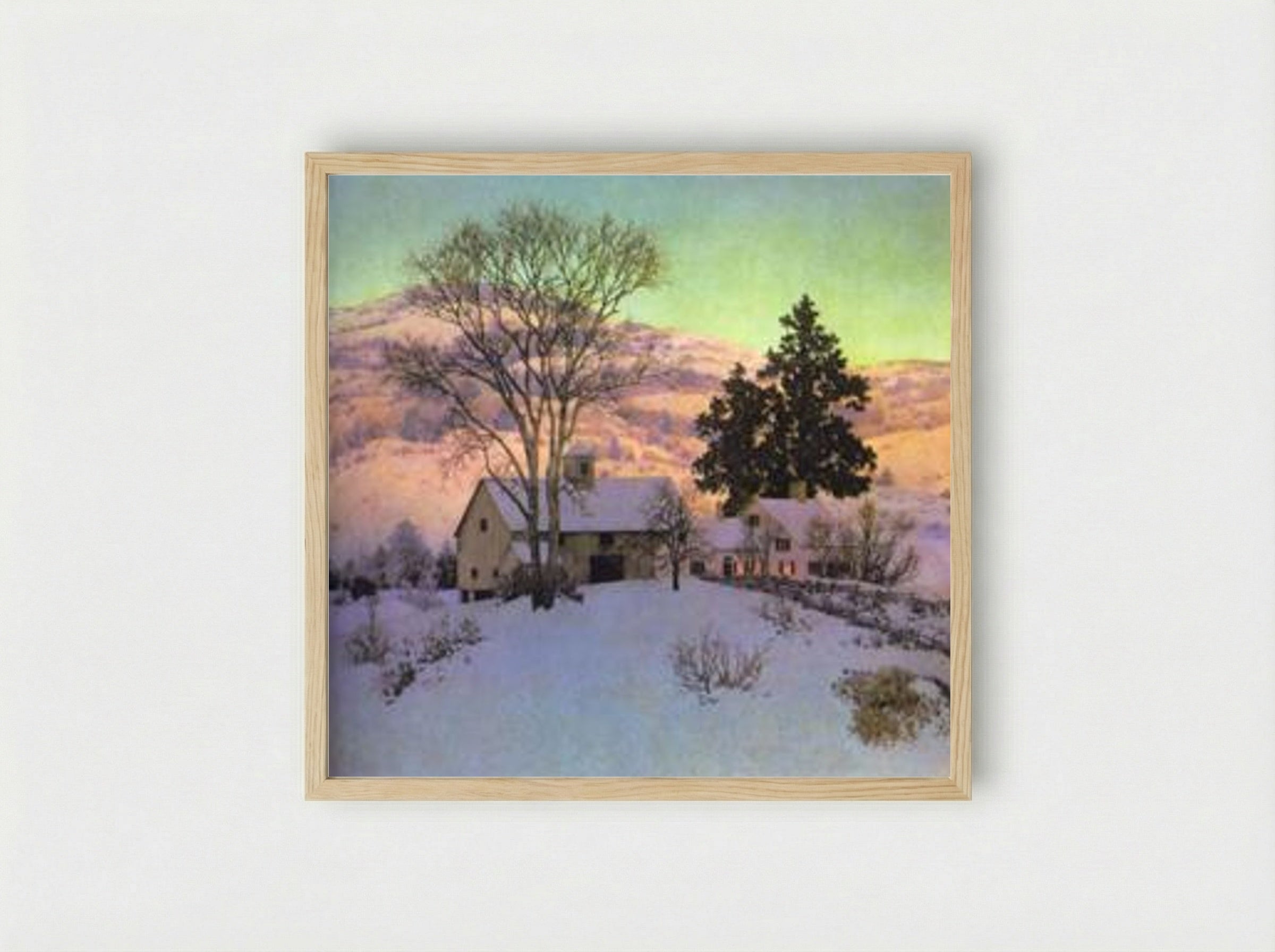Afterglow - Maxfield Parrish - Framed Print Wood