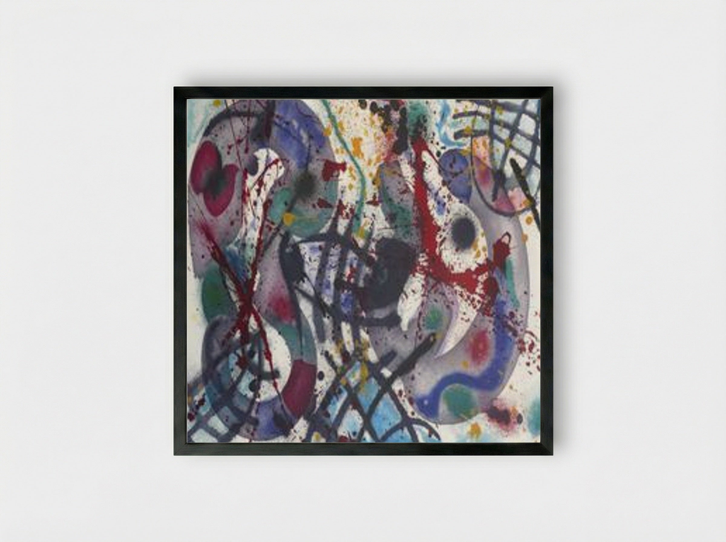 Trietto III - Sam Francis - Framed Print Black