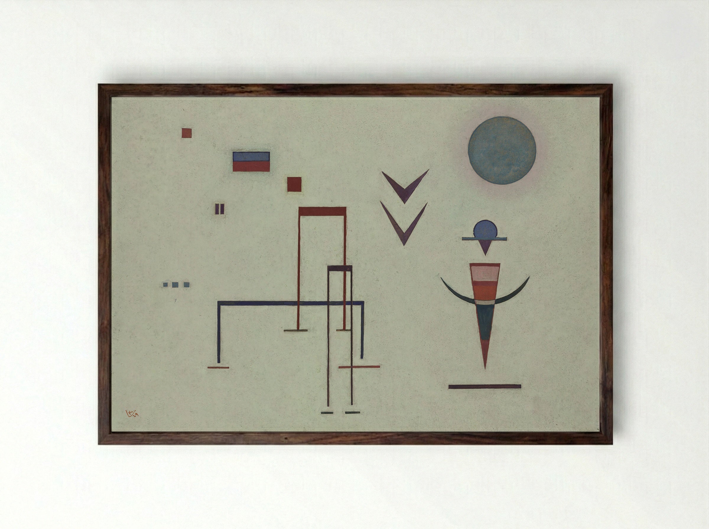 Jocular Sounds - Wassily Kandinsky - Framed Print Dark Wood